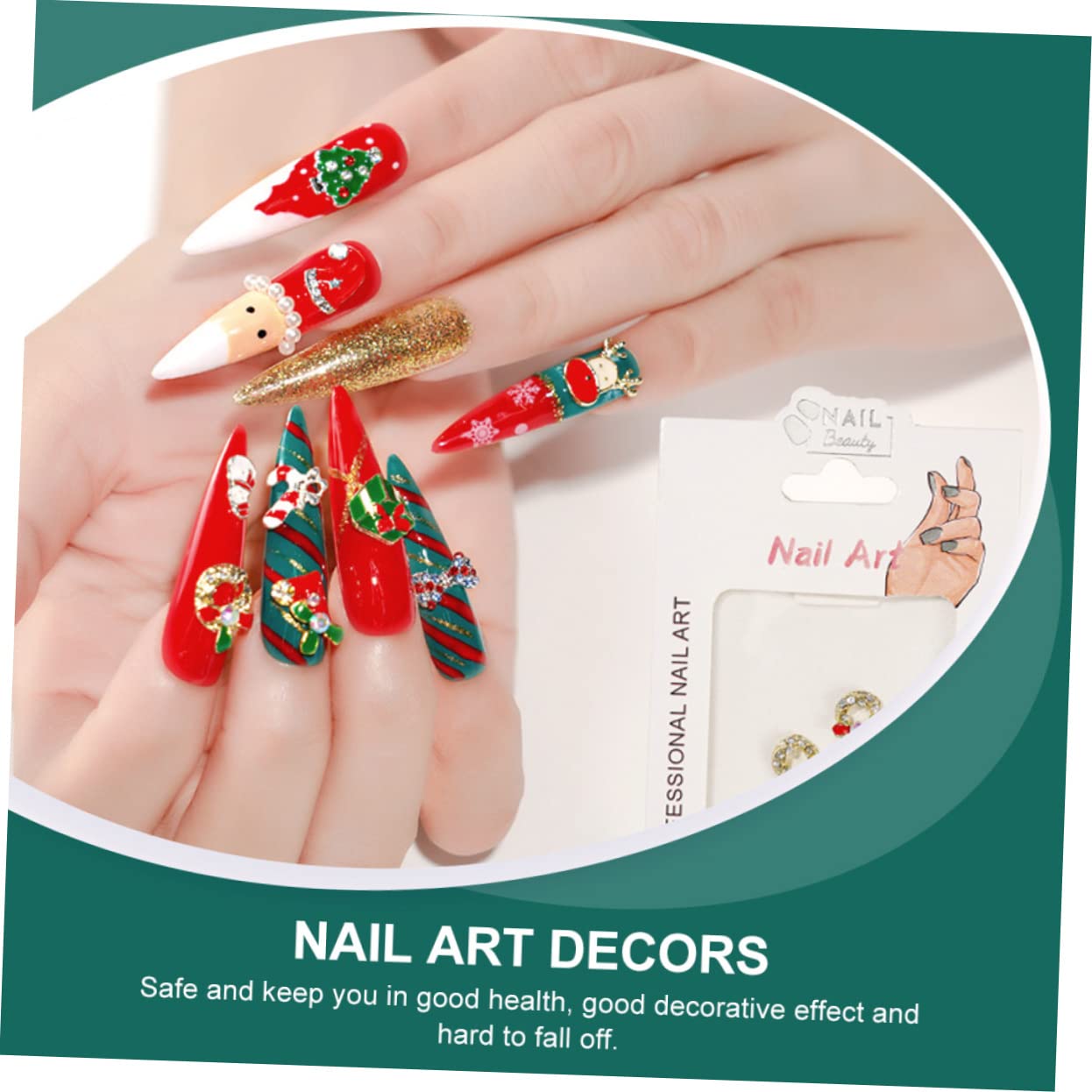 Beavorty Christmas Nail Decorations Set - 15pcs Alloy Nail Art Charms for DIY Manicure | Holiday Nail Accessories for Women | Perfect for Xmas Parties, Gift Giving & Home Nail Salon