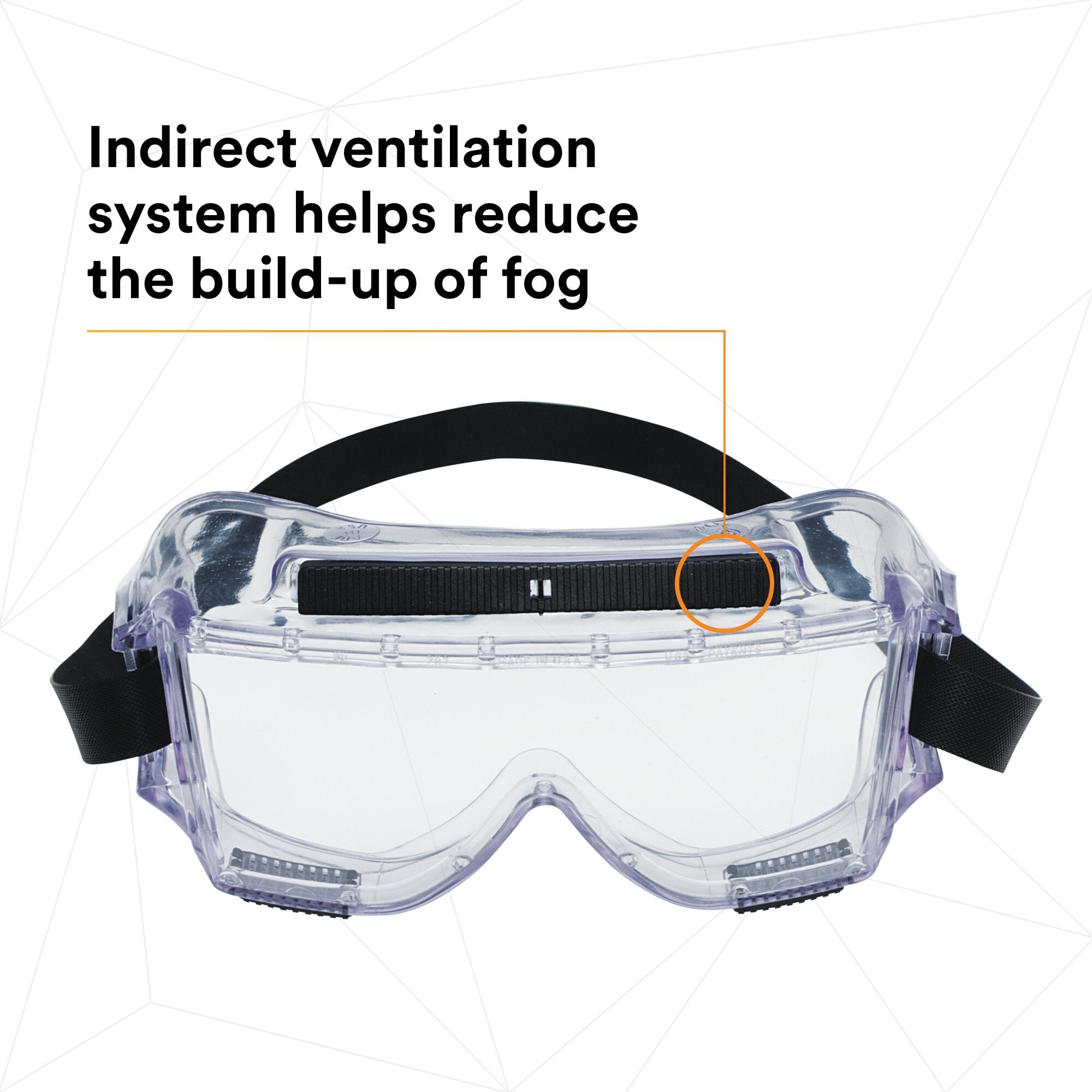 3M Centurion Splash Safety Goggles 454 (40304 00000 10) - Clear Lens Protective Eyewear for Lab Work, Chemical Handling & Industrial Use