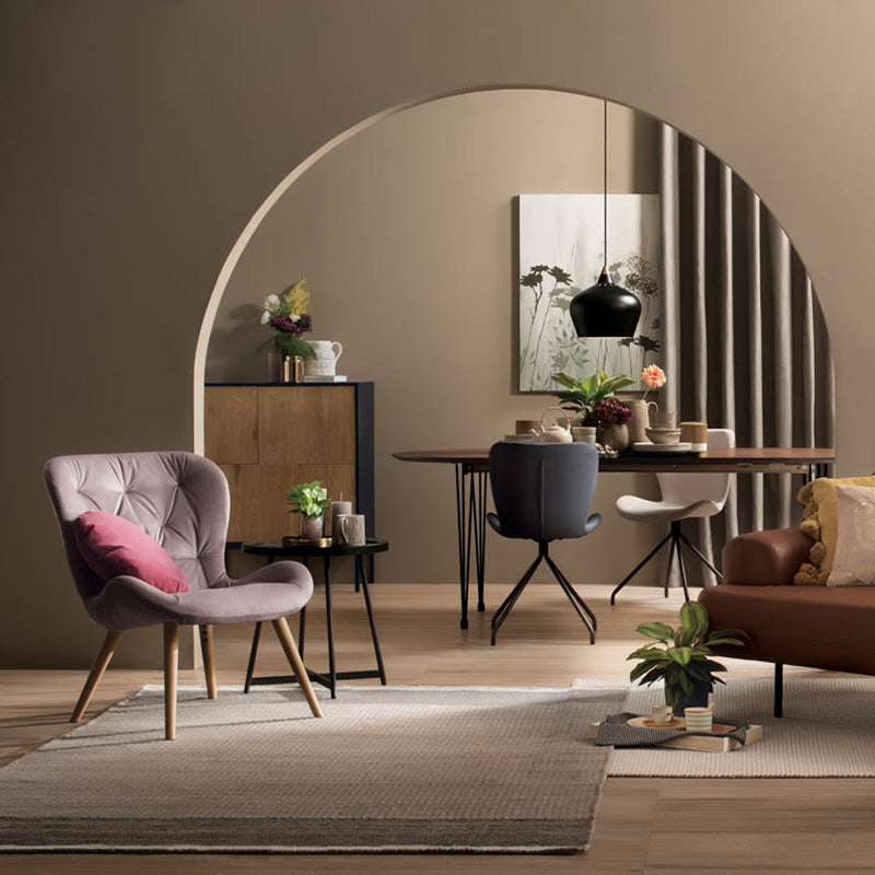 GRYTA Modern Dining Chair - Grey Upholstered Seat - Comfortable & Stylish for Kitchen, Dining Room, or Home Office - Perfect for Small Spaces & Entertaining Guests