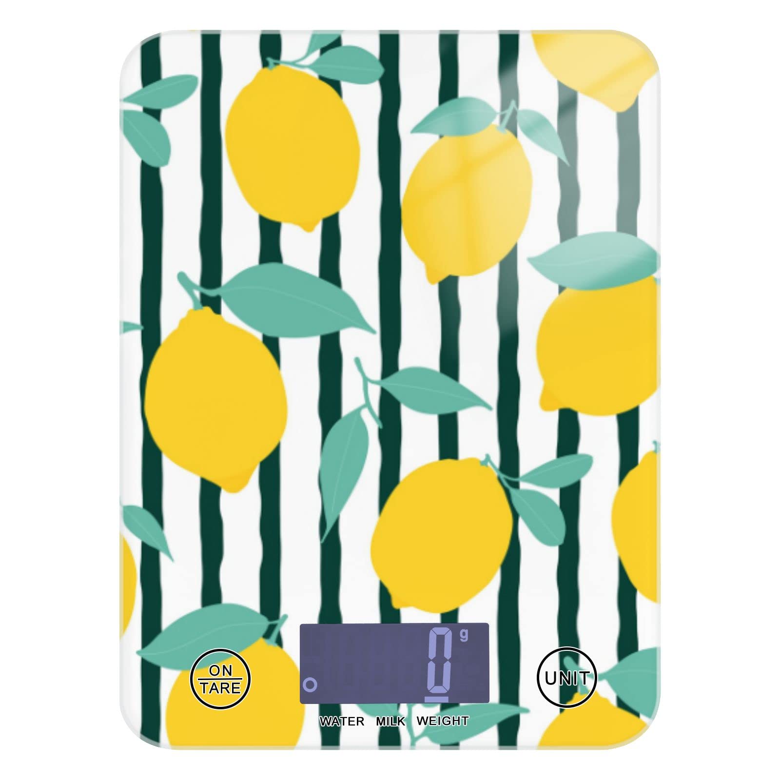 **Waterproof Digital Kitchen Scale - Lemon Fruit Design, Measures in Ounces & Grams, Perfect for Baking, Cooking & Food Prep**    *(Use Cases: Ideal for home kitchens, baking recipes, meal prep, portion control, and dietary tracking.)*
