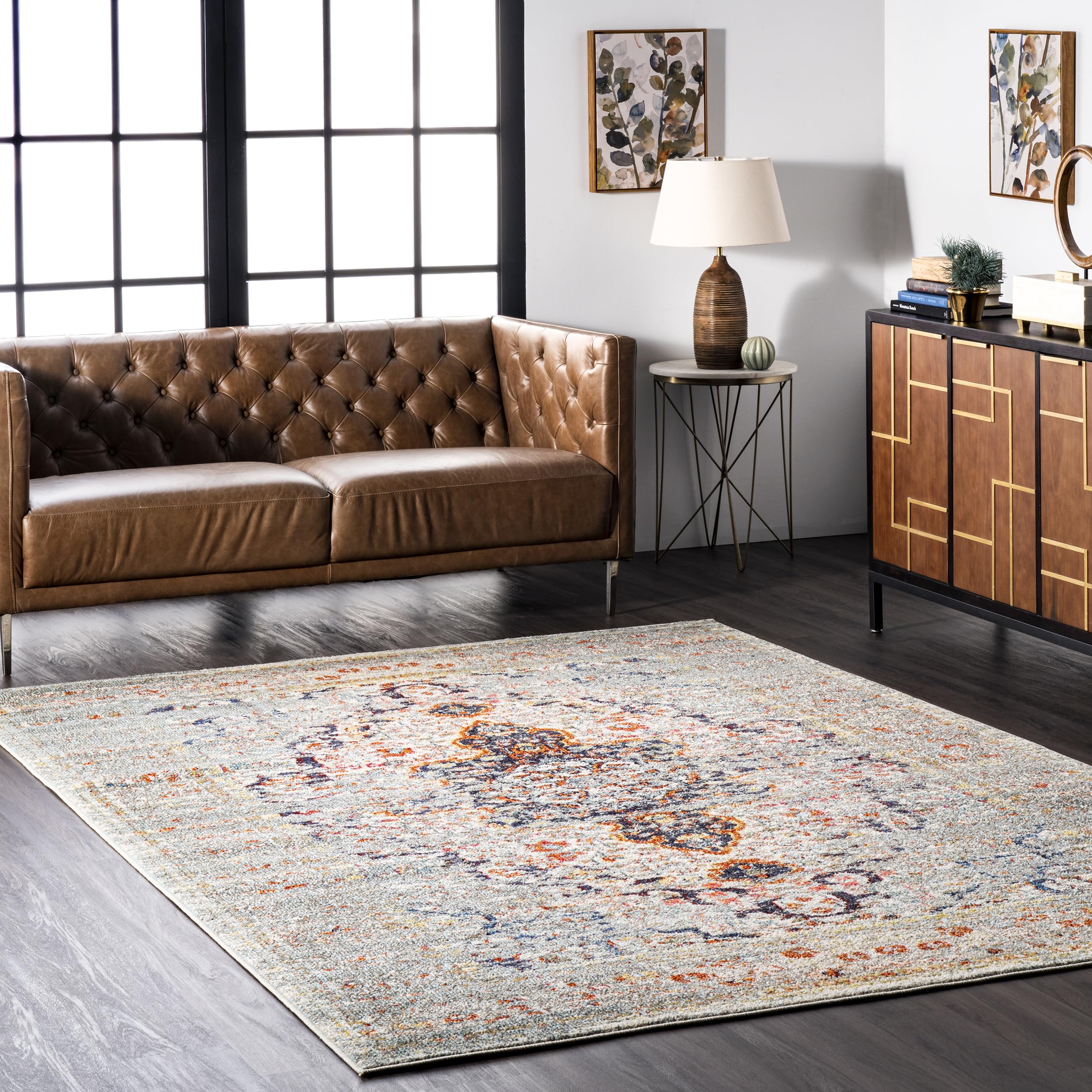 nuLOOM Sarita Distressed Persian Area Rug 7'10