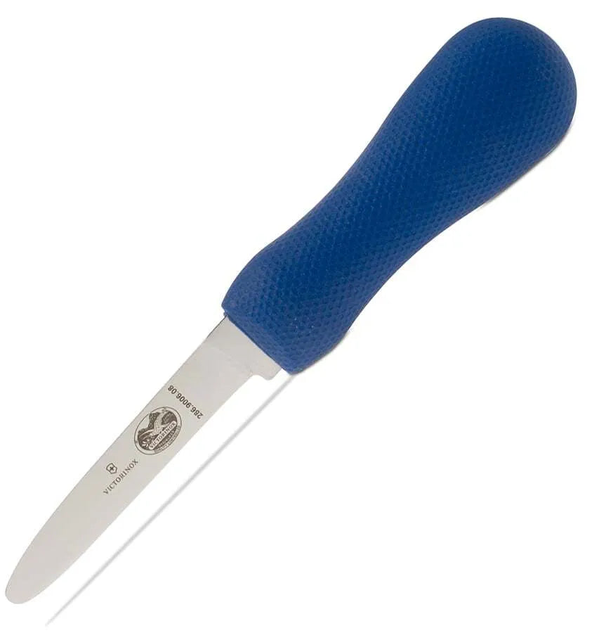 Premium 3.25 Inch Narrow Clam Knife with Blue Handle - Perfect for Shellfish Harvesting, Seafood Prep & Beachside Clamming Adventures