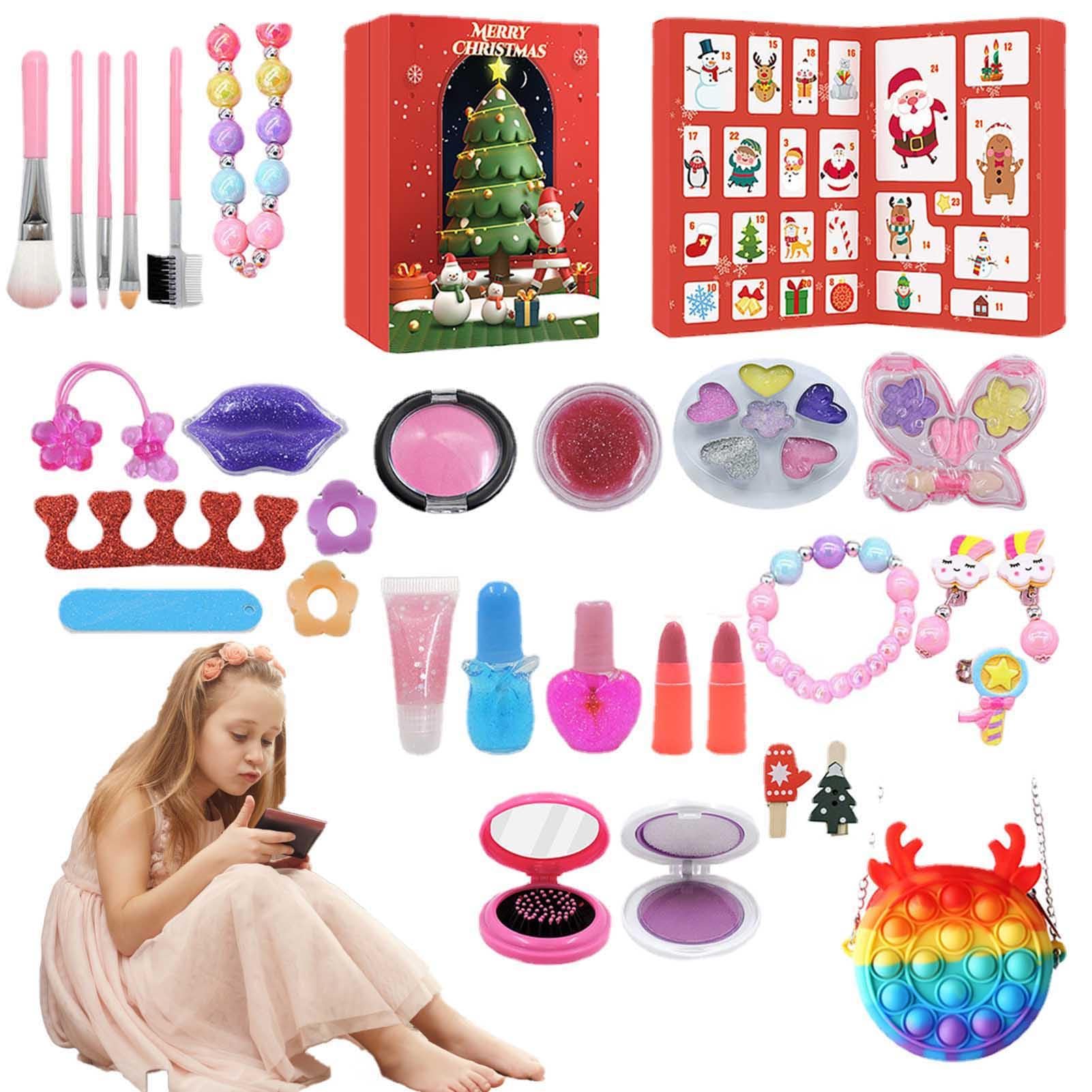 24-Day Christmas Beauty Advent Calendar with Cosmetic Kits - Makeup Gift Set for Teen Girls | Holiday Countdown Calendar for Christmas Gifts & Stocking Stuffers | Perfect for Holiday Parties, Secret Santa & Beauty Lovers
