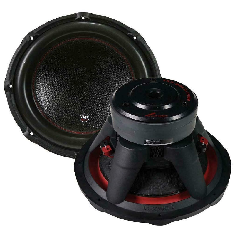 Audiopipe TXXBDC315D2 2400W 18-800Hz 97dB 15-Inch 4-Layer 2-Ohm Voice Coil Car Subwoofer - Perfect for Bass-Heavy Car Audio Systems & Custom Installations