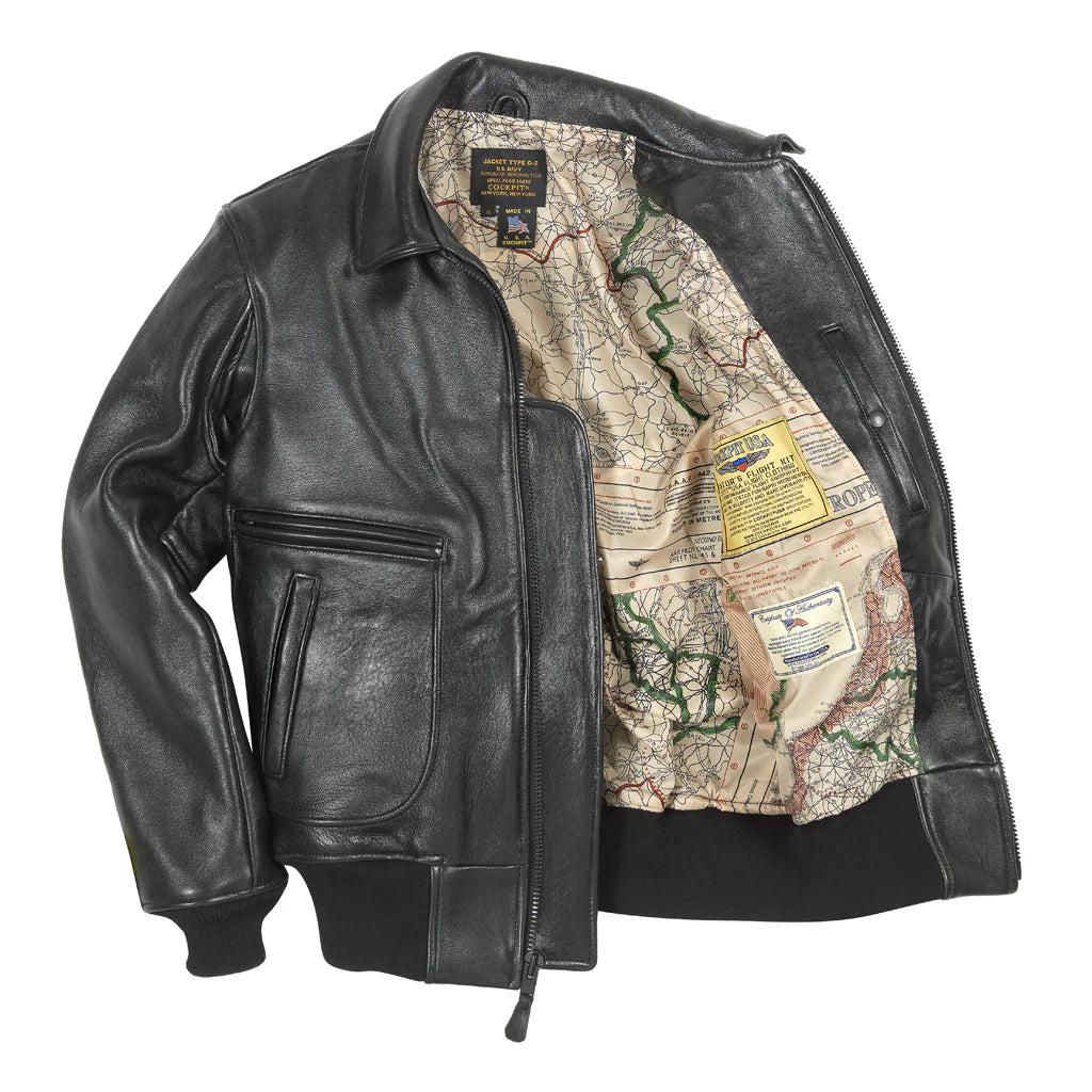 Cockpit USA Men's Modified Raider Genuine Leather Flight Jacket - Aviator Style Bomber for Motorcycle Riding & Outdoor Adventures