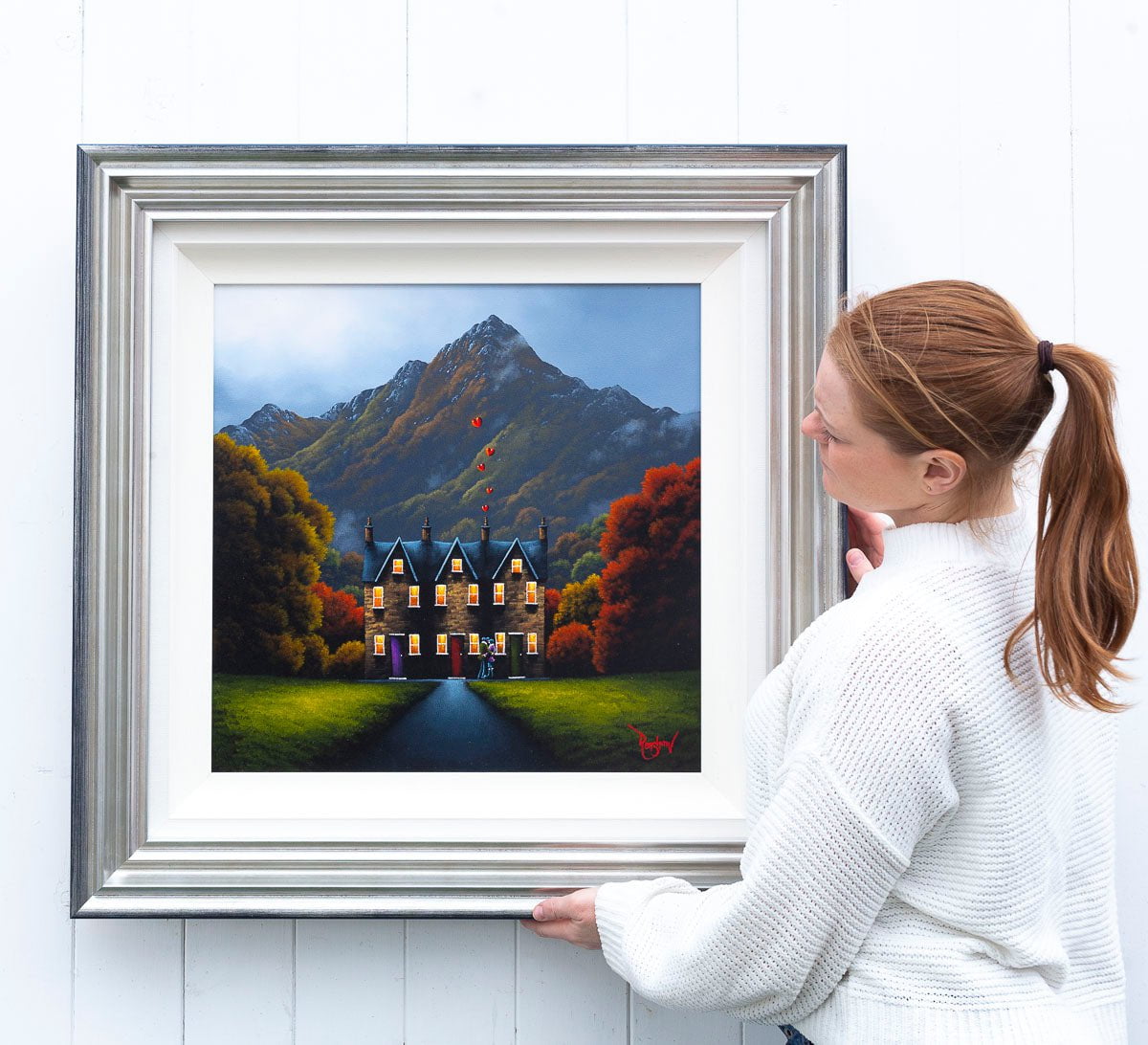 Original 'A Home Bursting With Love' Wall Art - Perfect for Living Room Decor, Housewarming Gifts & Cozy Home Aesthetics
