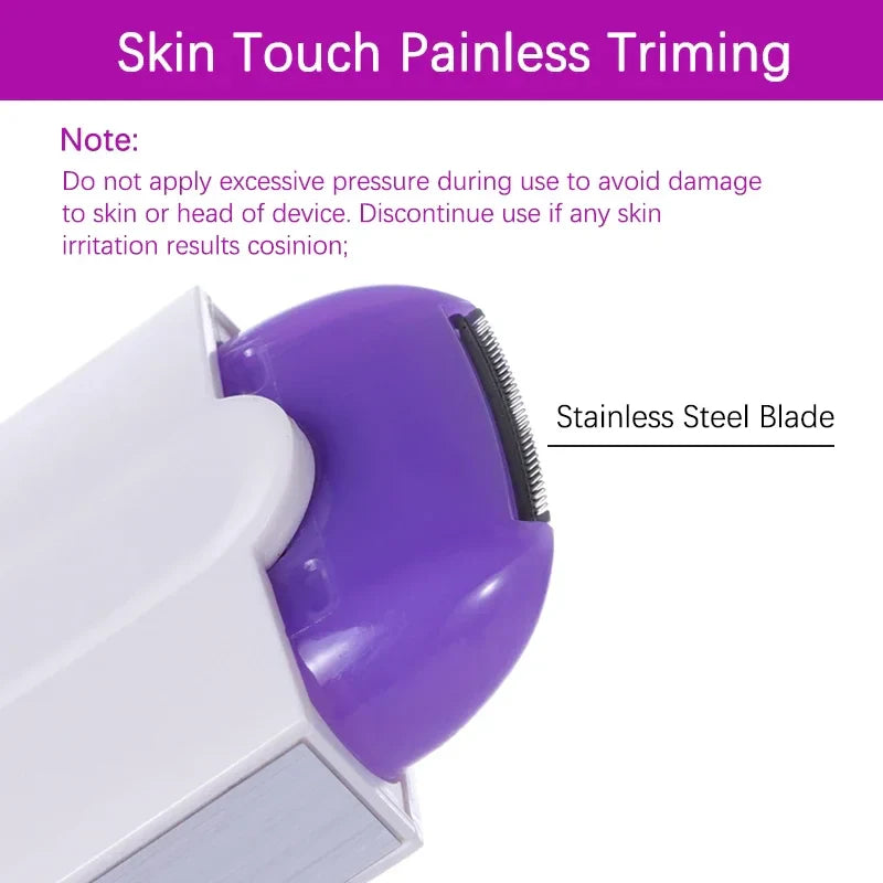 Painless Skin Touch Tactile Hair Trimmer for Men - Electric Shaver & Beard Trimmer with Precision Blades - Perfect for Travel, Home & Gym Use