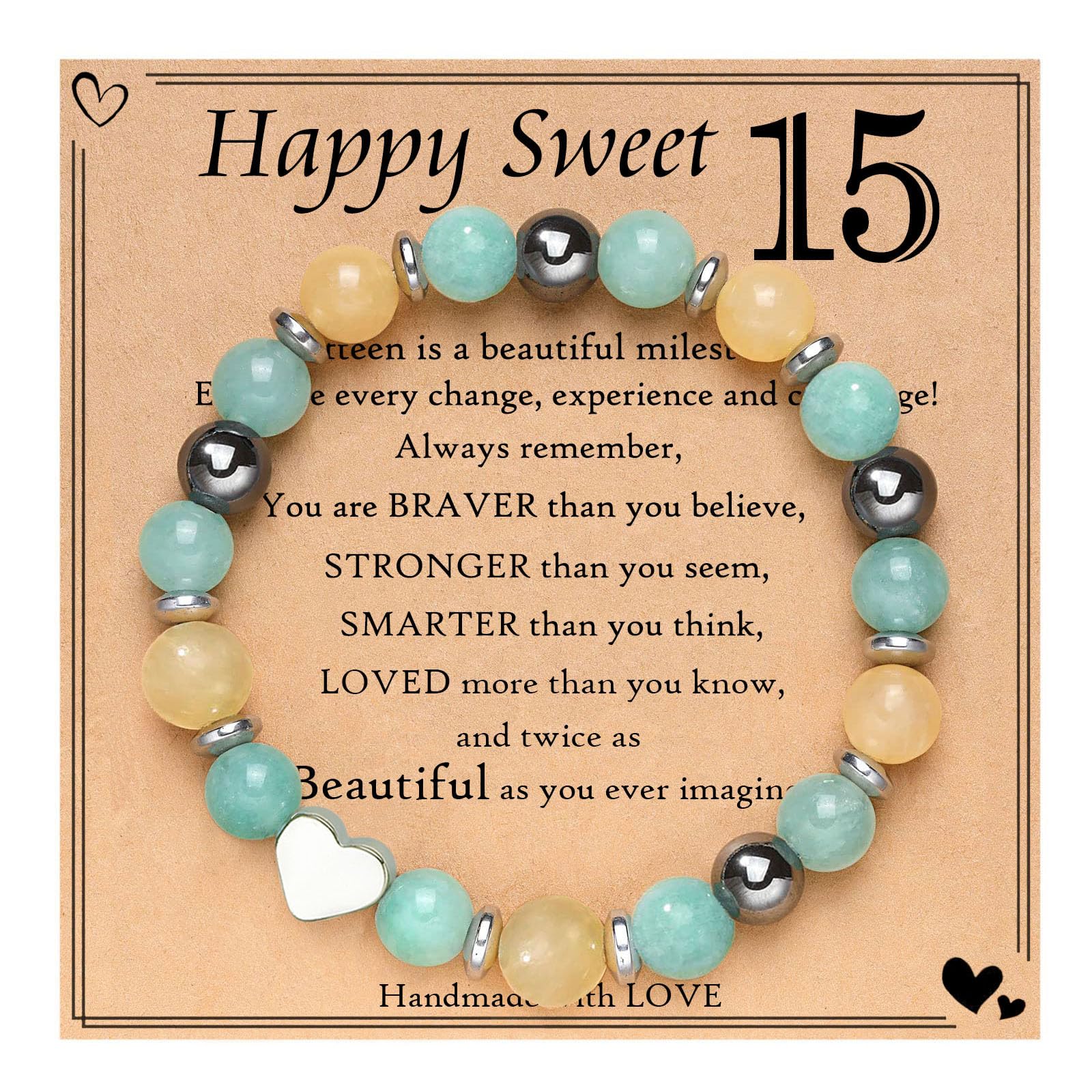 Natural Stone Birthday Bracelet for Women & Girls - Elegant Gift for Ages 13-80 - Perfect for Birthdays, Anniversaries & Special Occasions
