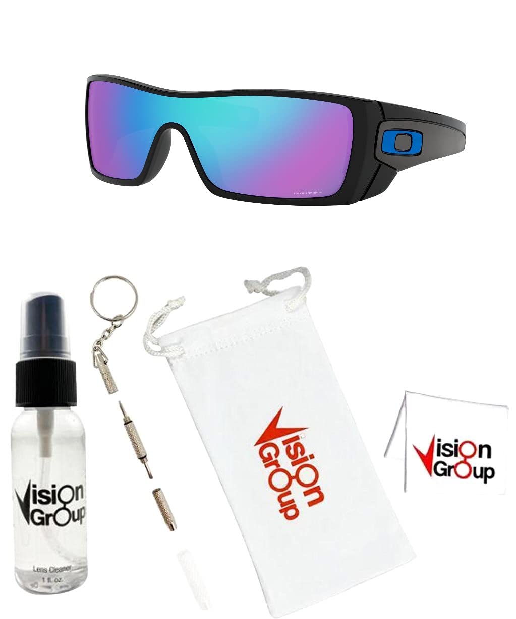 Oakley OO9101 Batwolf Sunglasses with Vision Group Accessories Bundle - Stylish UV Protection for Outdoor Sports & Driving