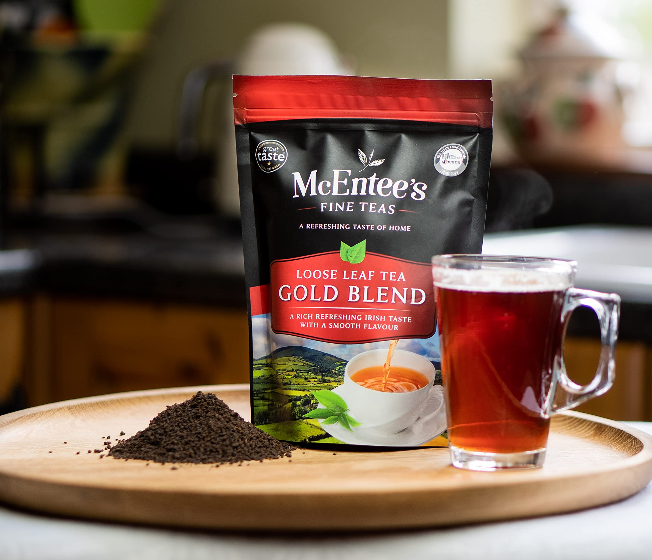 McEntee's Irish Loose Leaf Gold Blend Tea - Premium Black Tea Blend (3 lbs) - Expertly Crafted in Ireland with Assam & Kenyan Tea Leaves - Perfect for Afternoon Tea, Gifts & Irish-Themed Events
