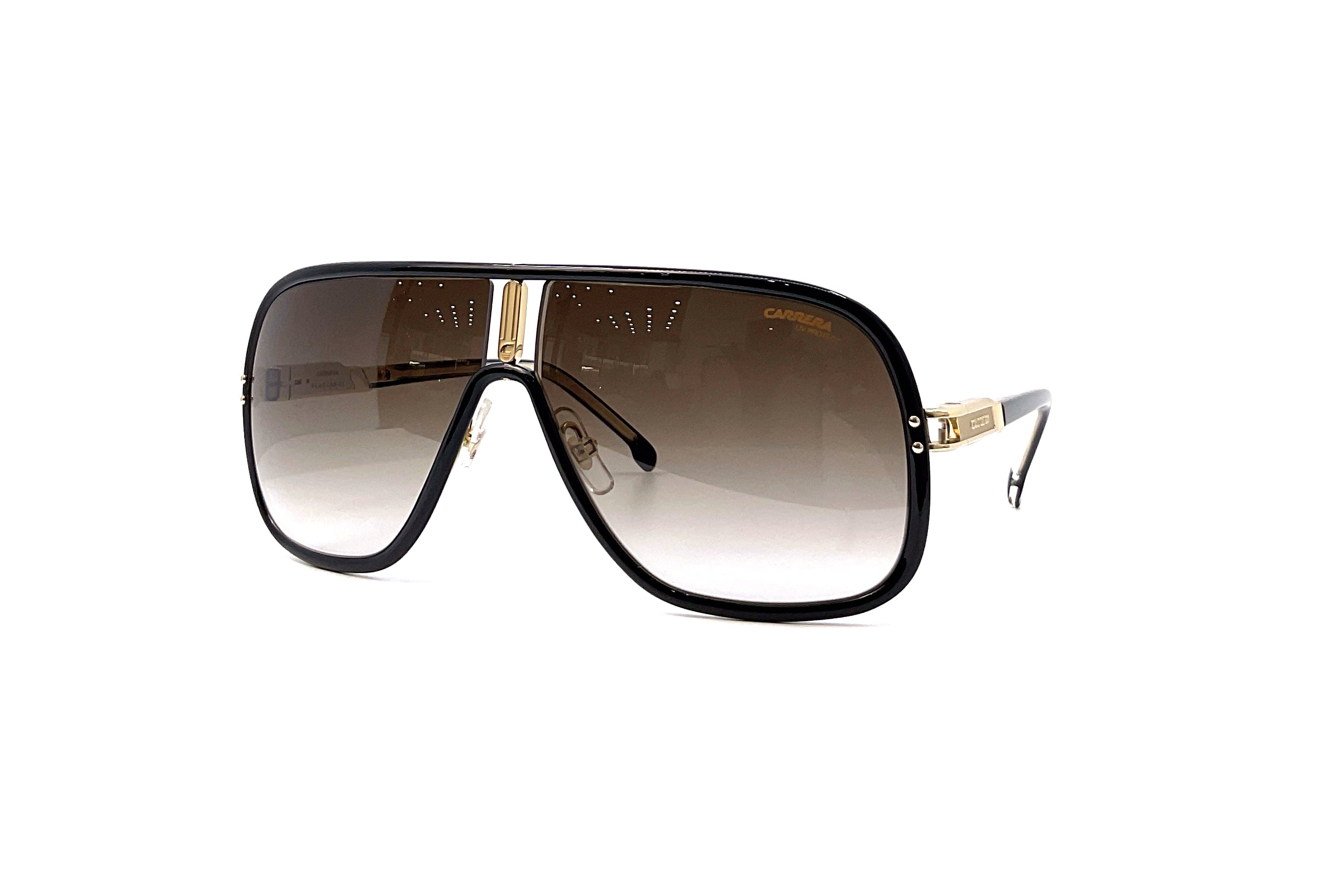 Carrera Flablab II Sunglasses - Black Gold Polarized UV Protection for Men & Women - Perfect for Driving, Running, and Outdoor Activities