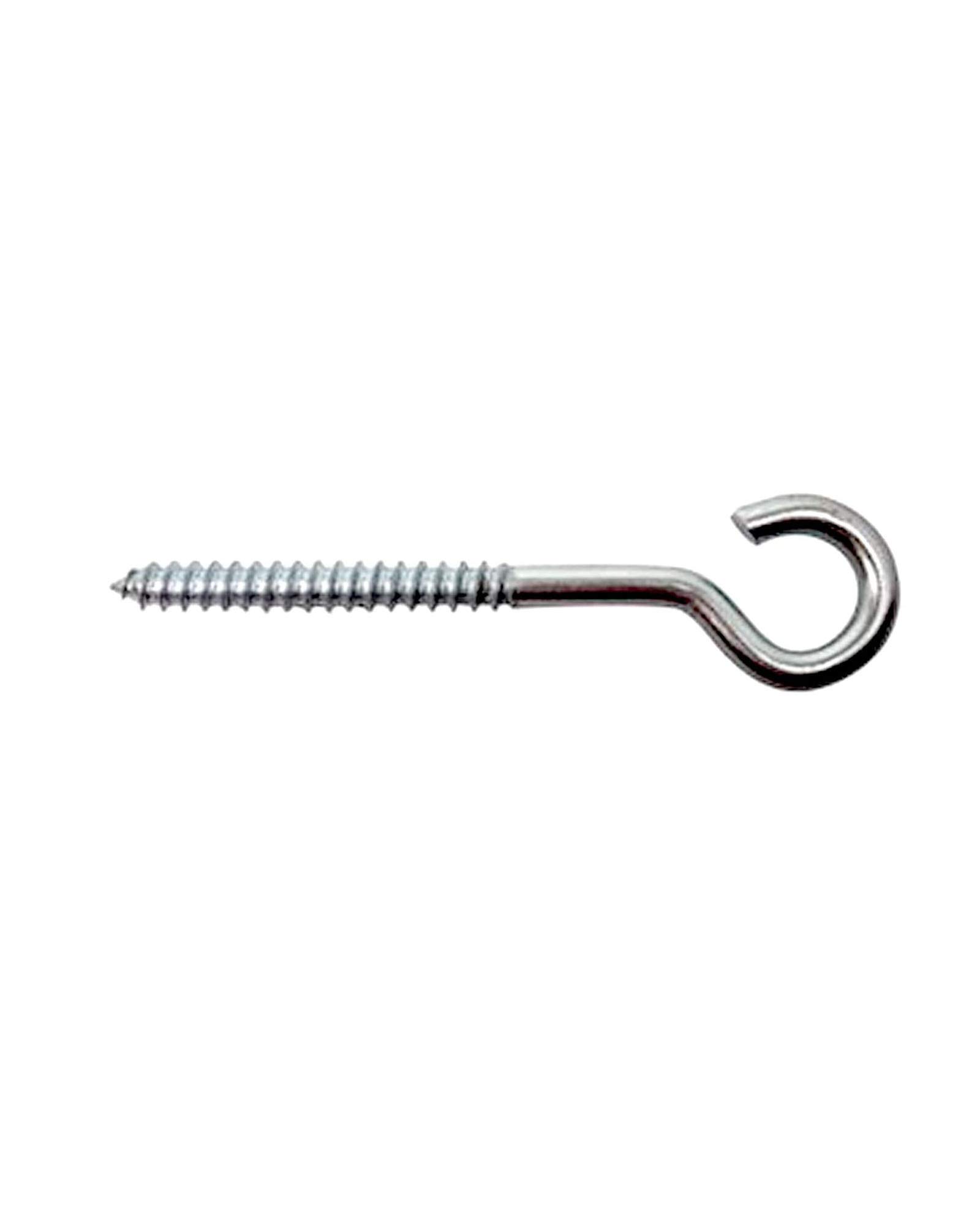 Stainless Steel Lag Screw Hooks 1/4 Inch (50 Pack) - Heavy Duty Screw Eyes for Hanging Plants, Wind Chimes & Outdoor Decor - 3/16