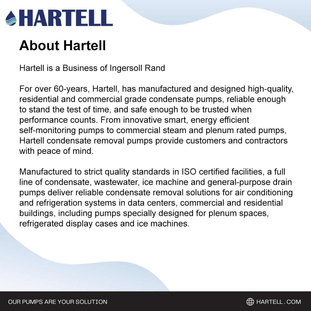 HARTELL HRIM-21-115 Replacement Ice Machine Pump - Compatible with GPP-1MH-1P & 9161076-01 - Perfect for Commercial Ice Makers & Refrigeration Systems