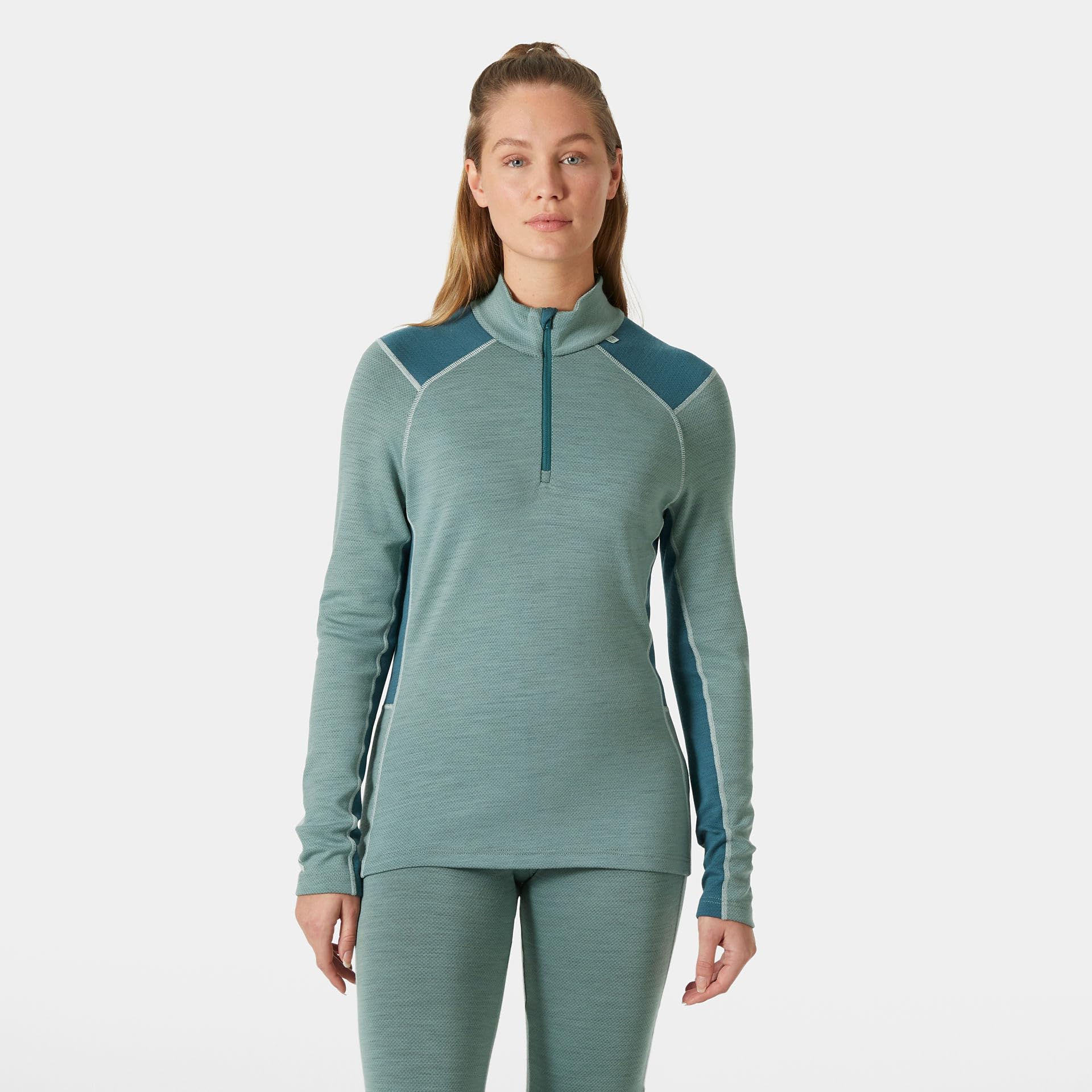 Helly Hansen Women's LIFA Merino Midweight Half-Zip Base Layer Top - Warm Thermal Underwear Shirt for Skiing, Hiking & Winter Outdoor Activities