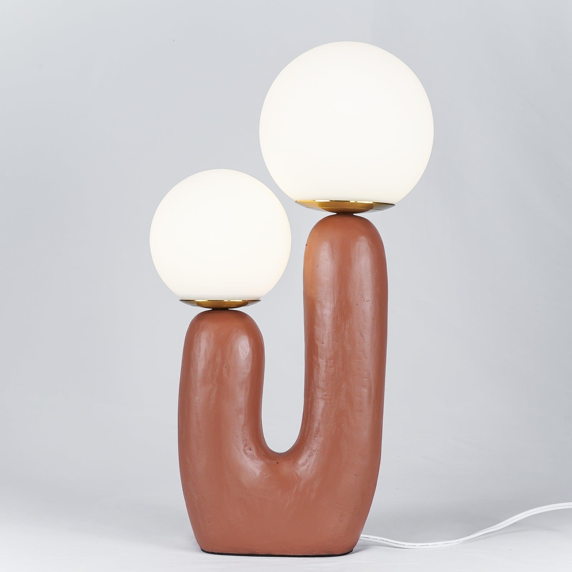 Oo Rough Table Lamp - Modern Industrial Bedside Lighting for Living Room, Bedroom & Office - Dimmable LED Desk Lamp with Adjustable Brightness