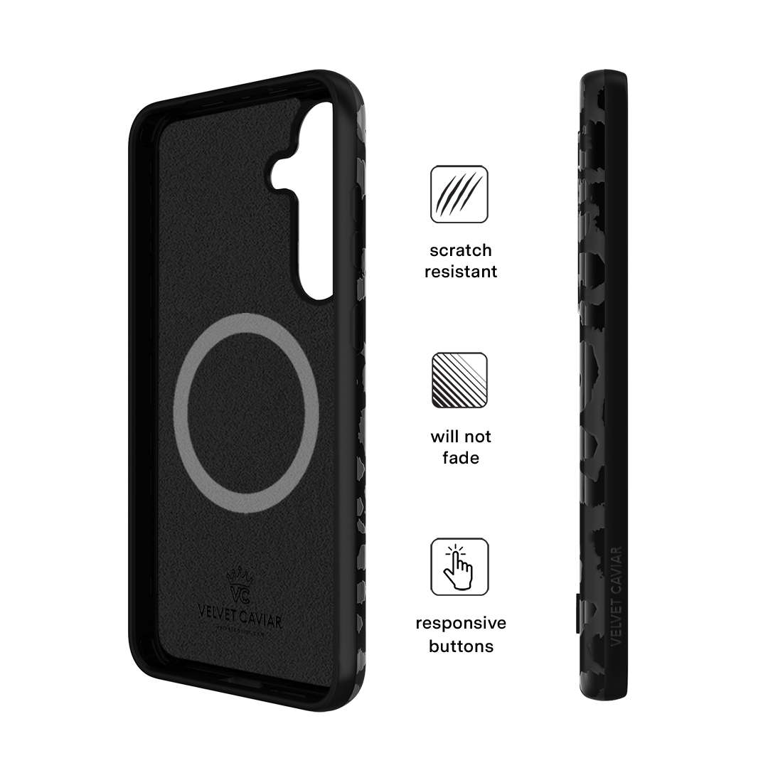 Samsung Galaxy Phone Case with Black Leopard Design - Stylish & Protective Cover for Everyday Use and Outdoor Adventures