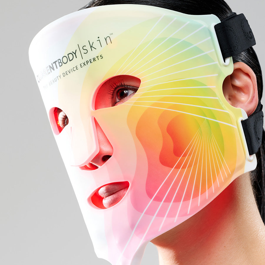 CurrentBody Skin 4-in-1 LED Light Therapy Mask & Brightening Neck & Décolletage Treatment Set - Anti-Aging Skincare Device for Face & Neck Rejuvenation - Perfect for At-Home Spa & Professional Skincare Routines