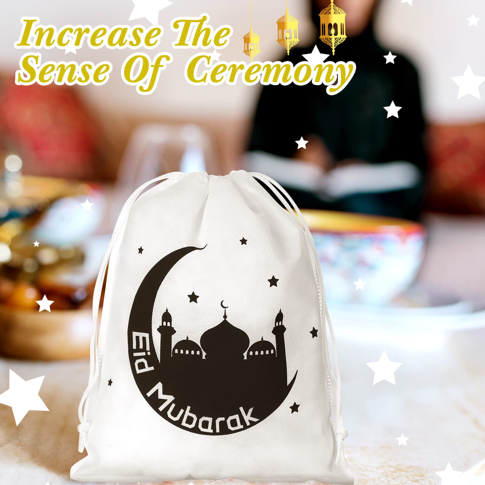 24-Piece Eid Mubarak Gift Bags - Ramadan Party Treat Bags & Islamic Goodie Bags for Muslim Kids - Eid Favor Bags for Celebrations, Home Decor & Festive Gatherings