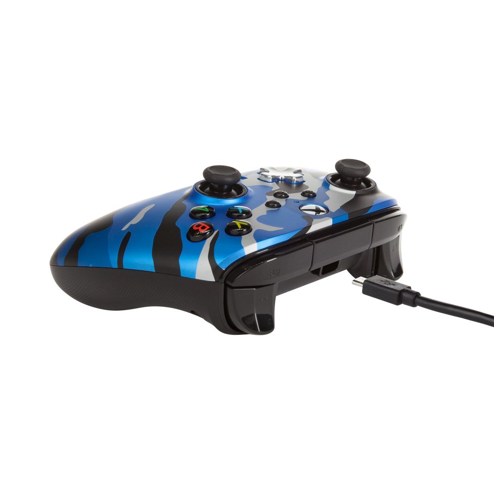PowerA Xbox Series X|S Enhanced Wired Controller - Metallic Blue Camo | Gaming Controller for Xbox One, Series X & S | Perfect for Competitive Gaming & Long Play Sessions