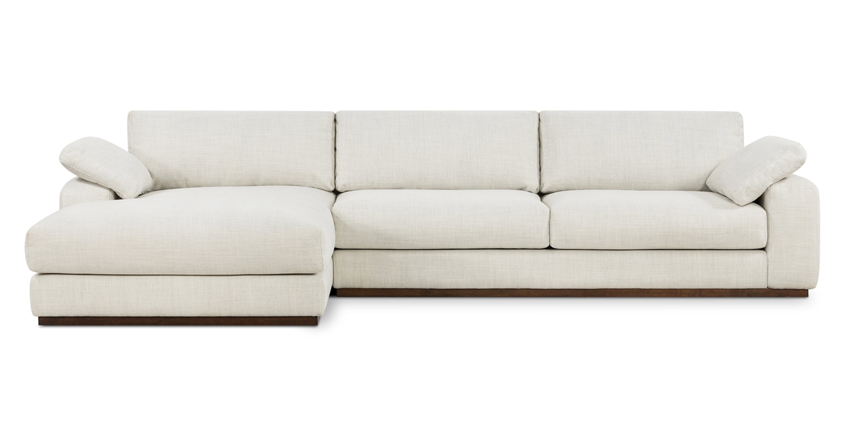 Malaga Left Facing Sectional Sofa - Modern L-Shaped Couch for Living Room, Family Room & Home Theater | Comfortable Fabric Upholstery with Reversible Chaise