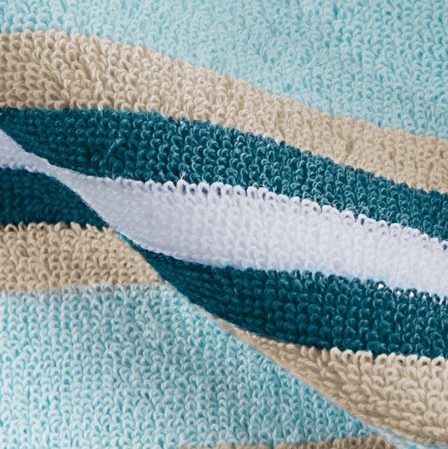 Premium Cotton Striped 2-Piece Bath Sheet Set - Super Soft & Absorbent Towels for Spa, Bathroom & Beach Use