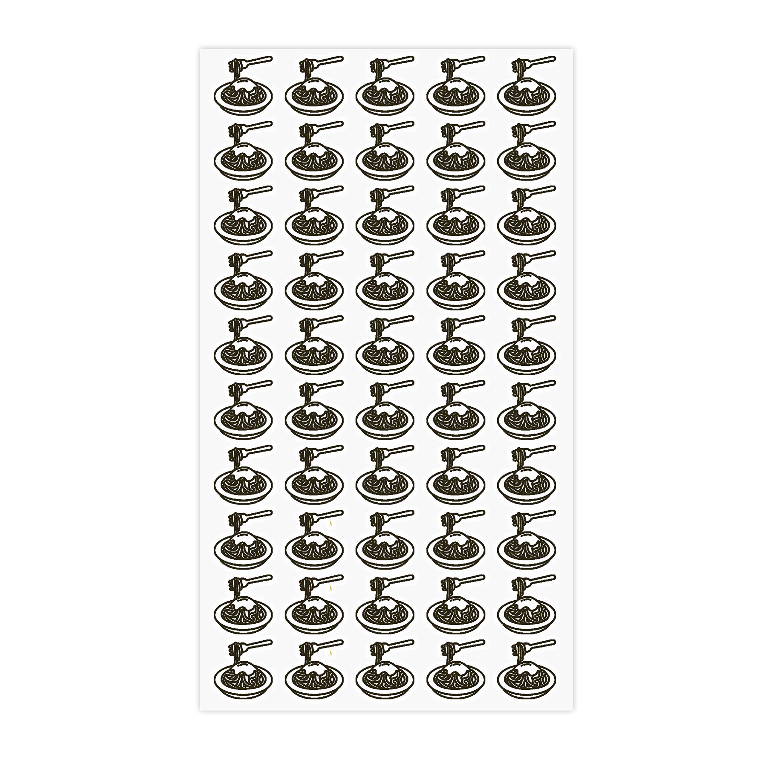 ARK Creation 50 Premium Wedding Meal Stickers for Place Cards - Elegant Menu Choice Labels for Pasta & Dinner Selections - Black Decorative Food Stickers - Perfect for Wedding Receptions & Formal Dining Events