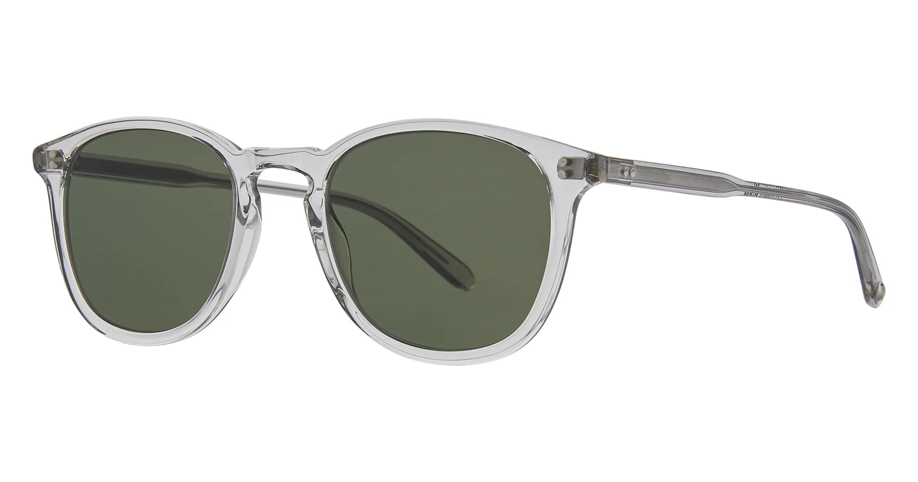 Garrett Leight Kinney 2007 Light Grey Sunglasses - Classic Aviator Style for Men & Women | UV Protection, Polarized Lenses | Perfect for Driving, Travel & Outdoor Activities