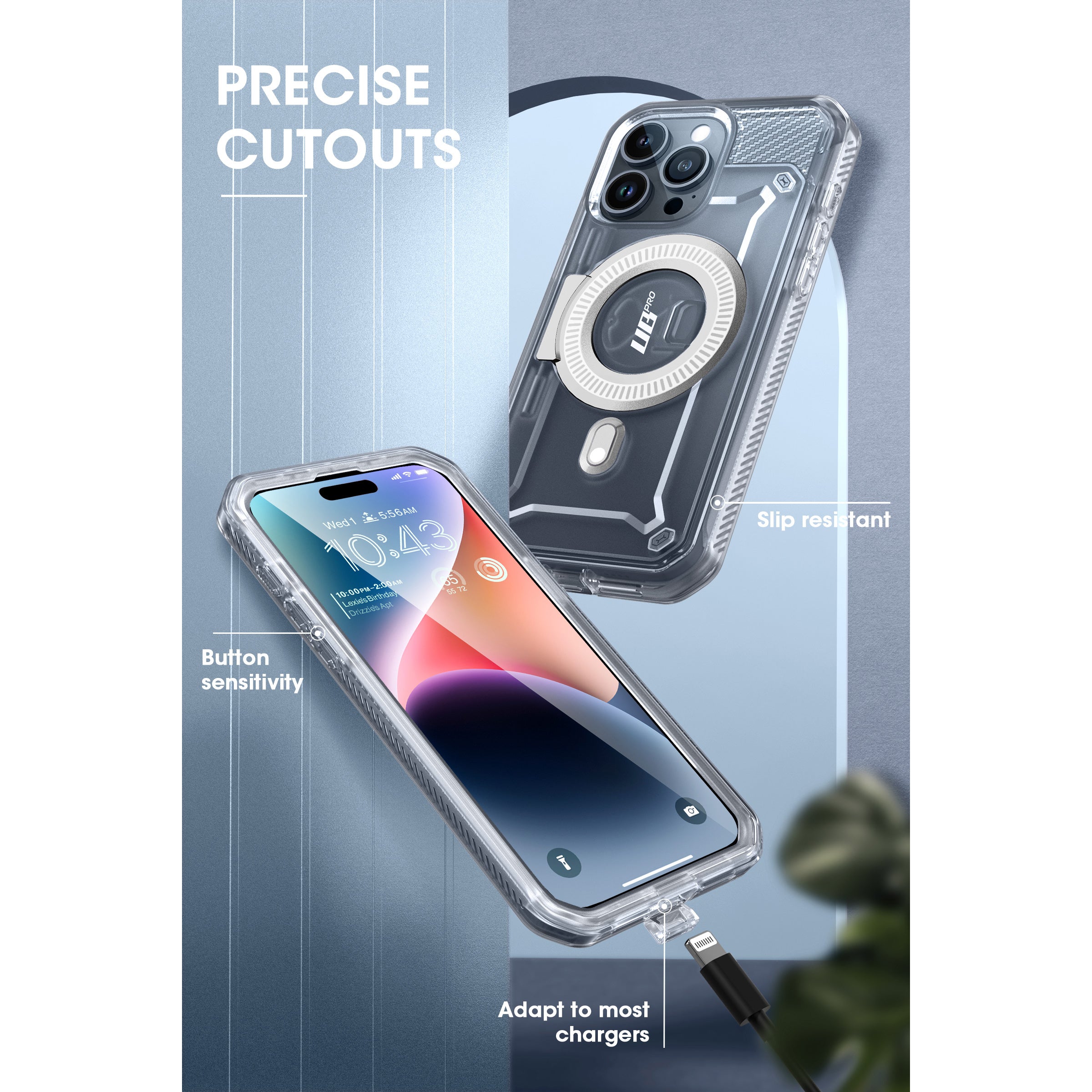 iPhone 15 Pro 6.1 Inch Unicorn Beetle PRO MAG Rugged MagSafe Case - Clear Protective Cover with Military-Grade Drop Protection | Perfect for Outdoor Adventures, Travel & Daily Use