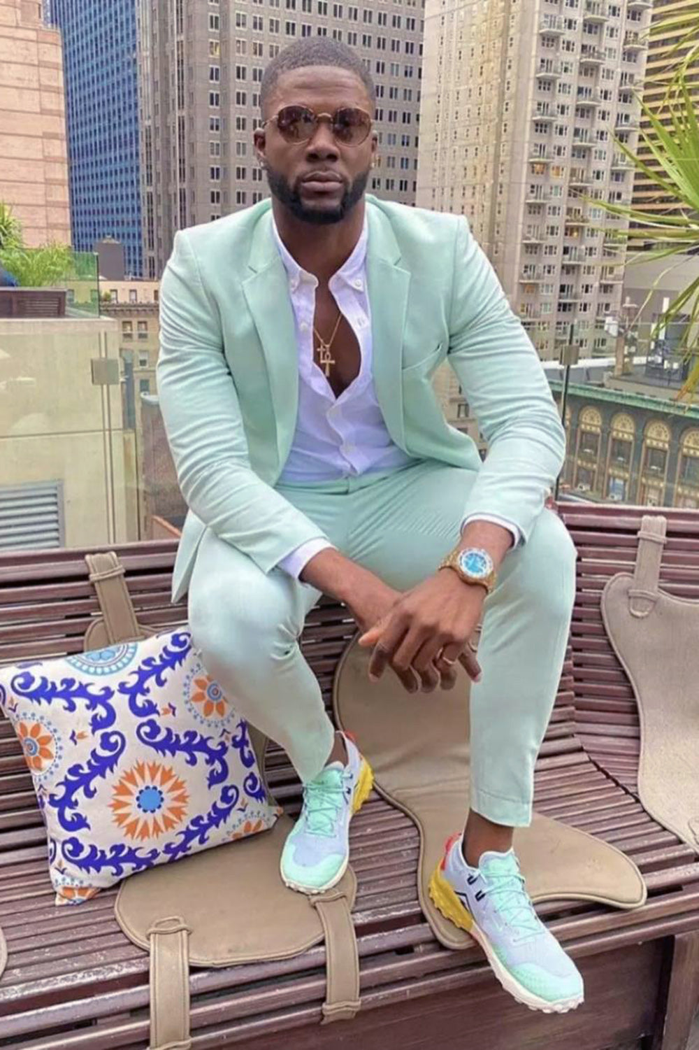 2022 Light Blue Haint Blue Groomsmen Suits for Men - 2 Piece Wedding Outfit CB2289 | Formal Attire for Weddings, Prom & Special Occasions