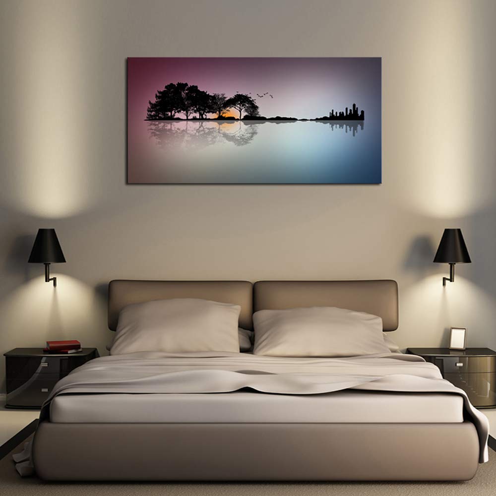 Premium DZL Art A72674 Guitar Island Canvas Wall Art - Modern Home Decor for Living Room, Bedroom, Bathroom & Kitchen - Perfect Music Lover Gift & Man Cave Wall Decor - Ideal for Housewarming, Birthday & Anniversary Gifts