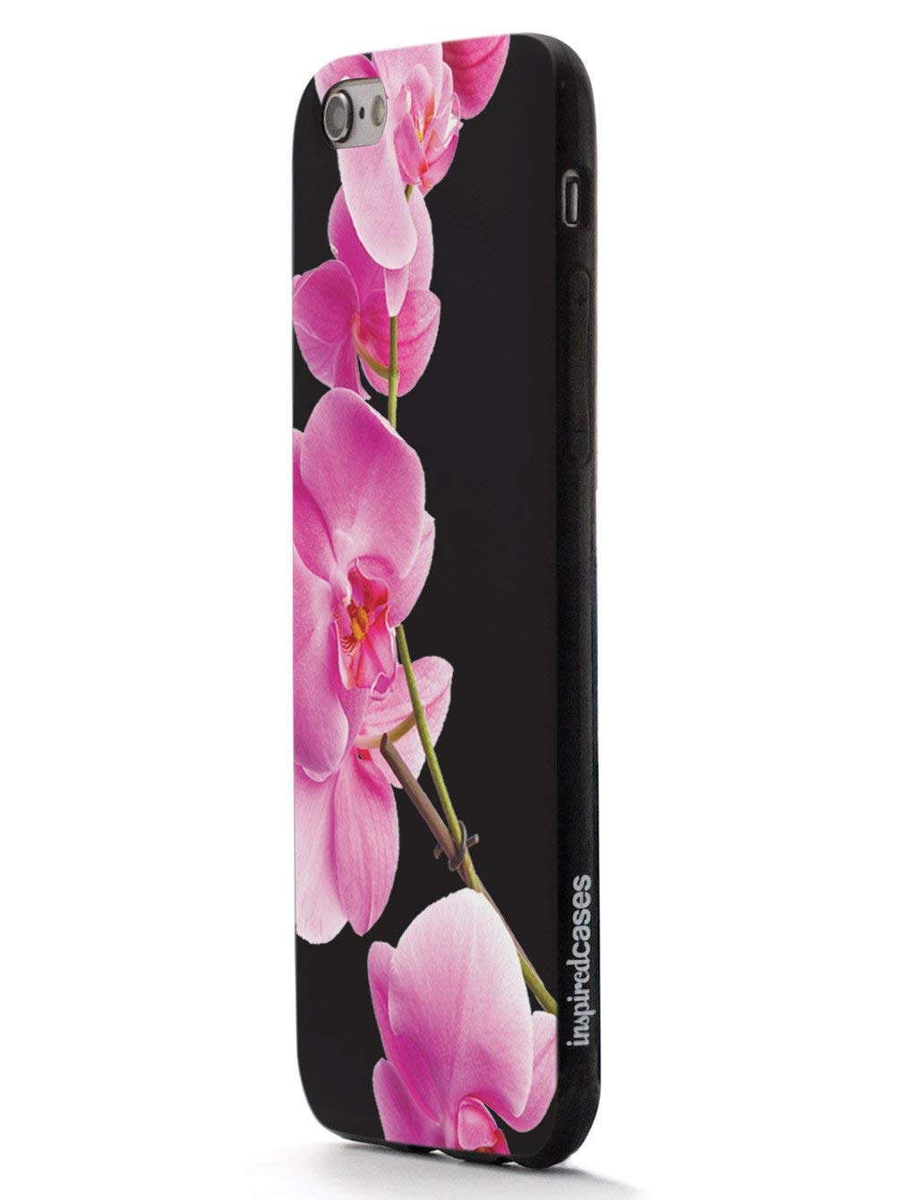 Inspired Cases - Premium 3D Textured Protective Phone Case for Apple iPhone 7 Plus (Pink Orchid & Black) | Shockproof & Anti-Scratch Cover | Perfect for Daily Use, Travel & Outdoor Activities
