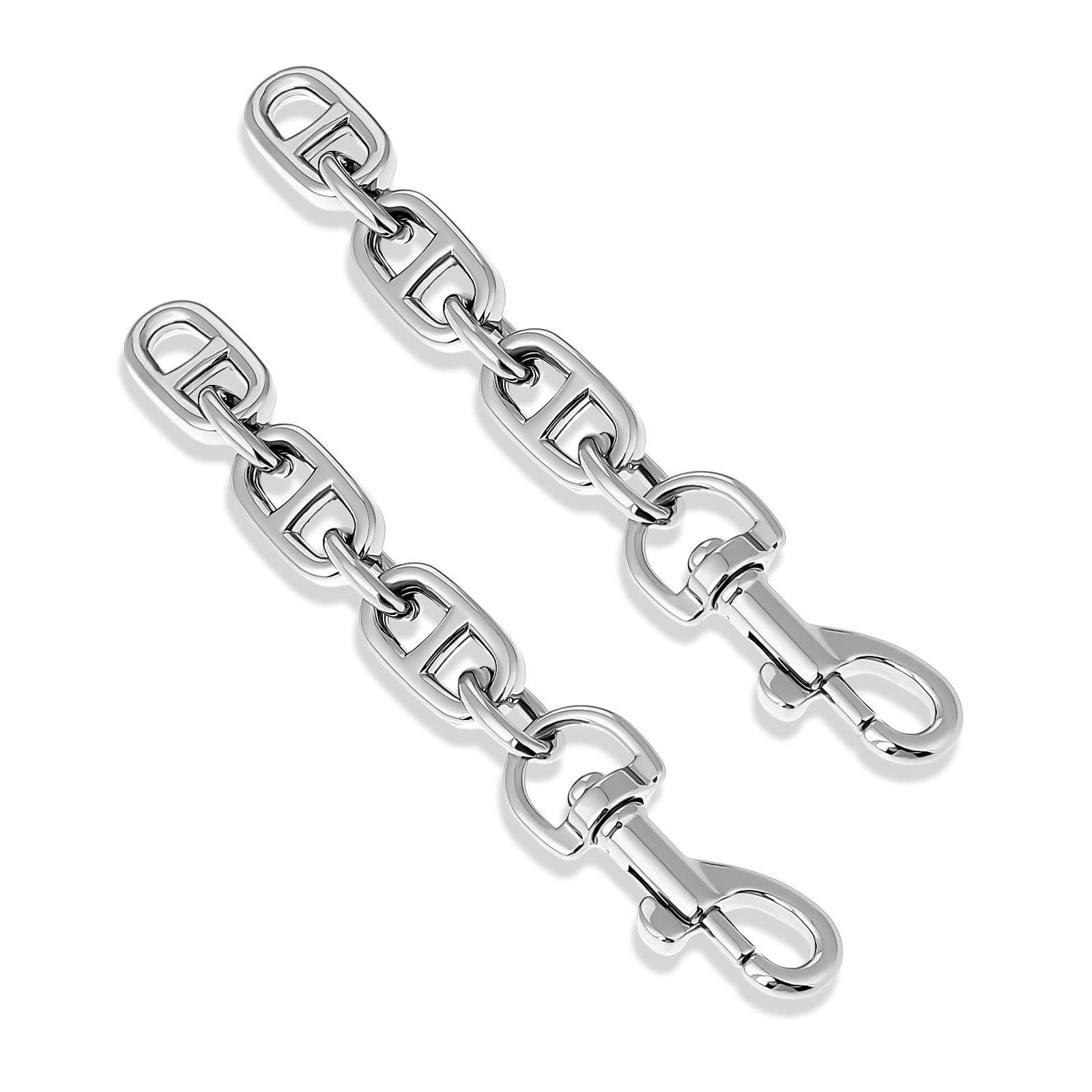 2 Pack Silver Purse Strap Extenders - 4.7 Inch Metal Chain Bag Extender for Women's Handbags, Crossbody Bags & Shoulder Bags | Perfect for Adjusting Strap Length & Adding Stylish Decoration to Your Purse Collection