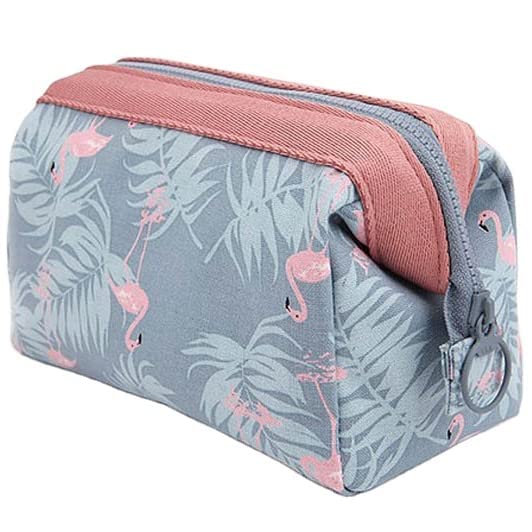 VALAMJI Portable Cosmetic & Jewelry Organizer Pouch - Travel Makeup Bag for Women, Girls | Multi-Purpose Stationery & Vanity Storage (Grey) - Perfect for Travel, Home & Office Use