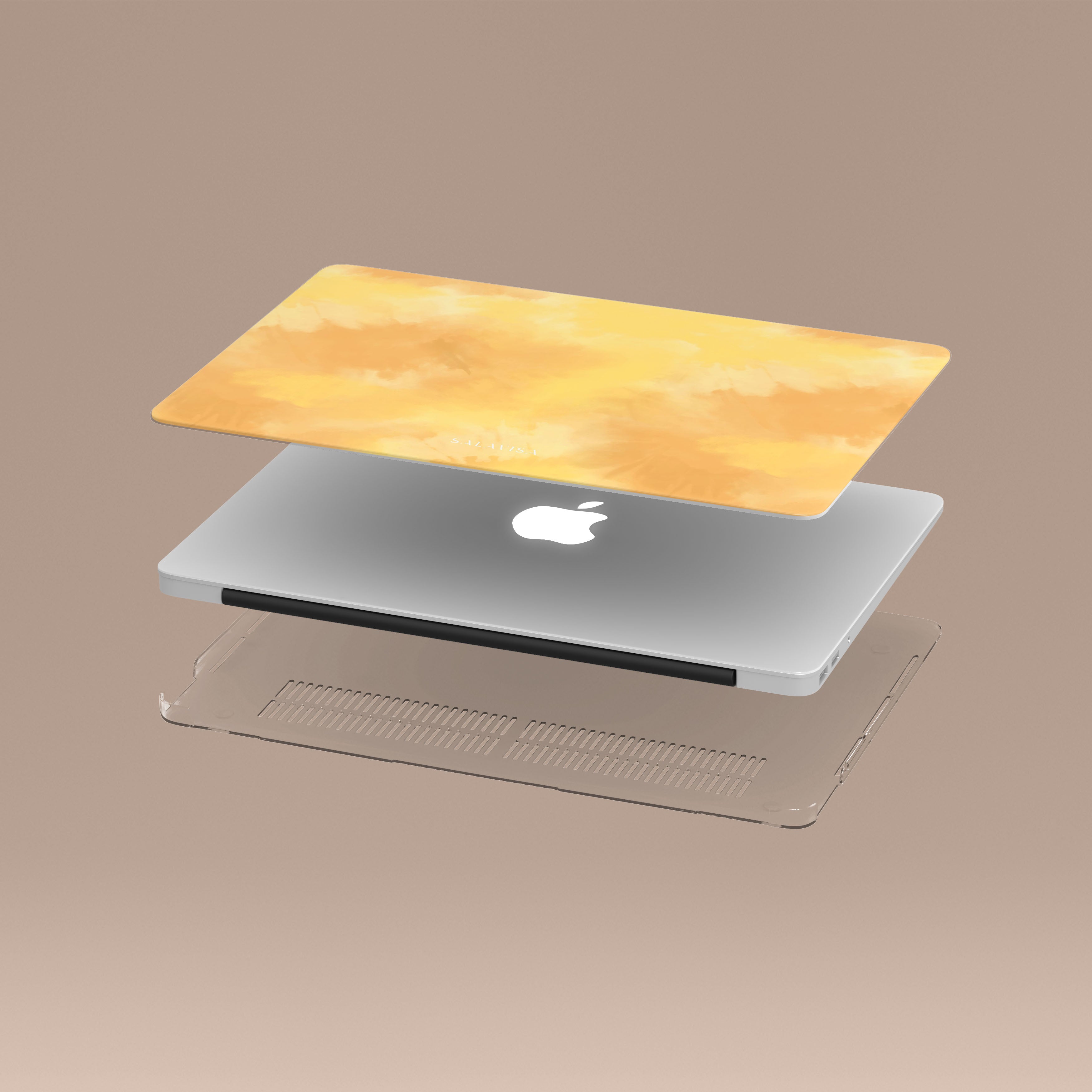 Vibrant Yellow Tie-Dye MacBook Case - Stylish Protective Cover for MacBook Air & Pro - Perfect for School, Work & Travel