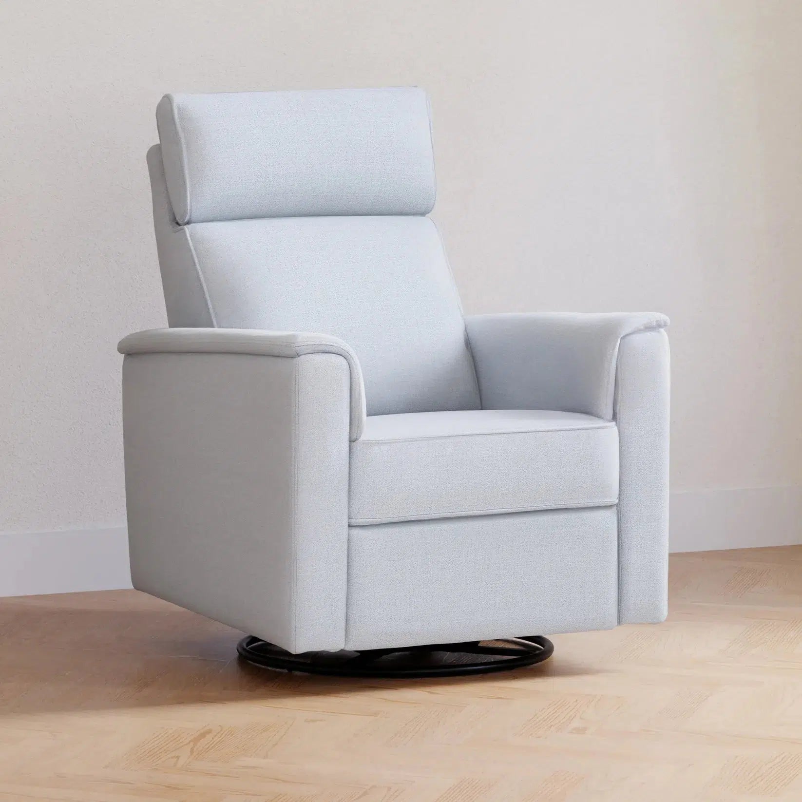 Monogram by Namesake Willa Power Recliner with Adjustable Headrest - Performance Chambray Eco Twill Fabric - Perfect for Living Room, Home Theater & Office Relaxation