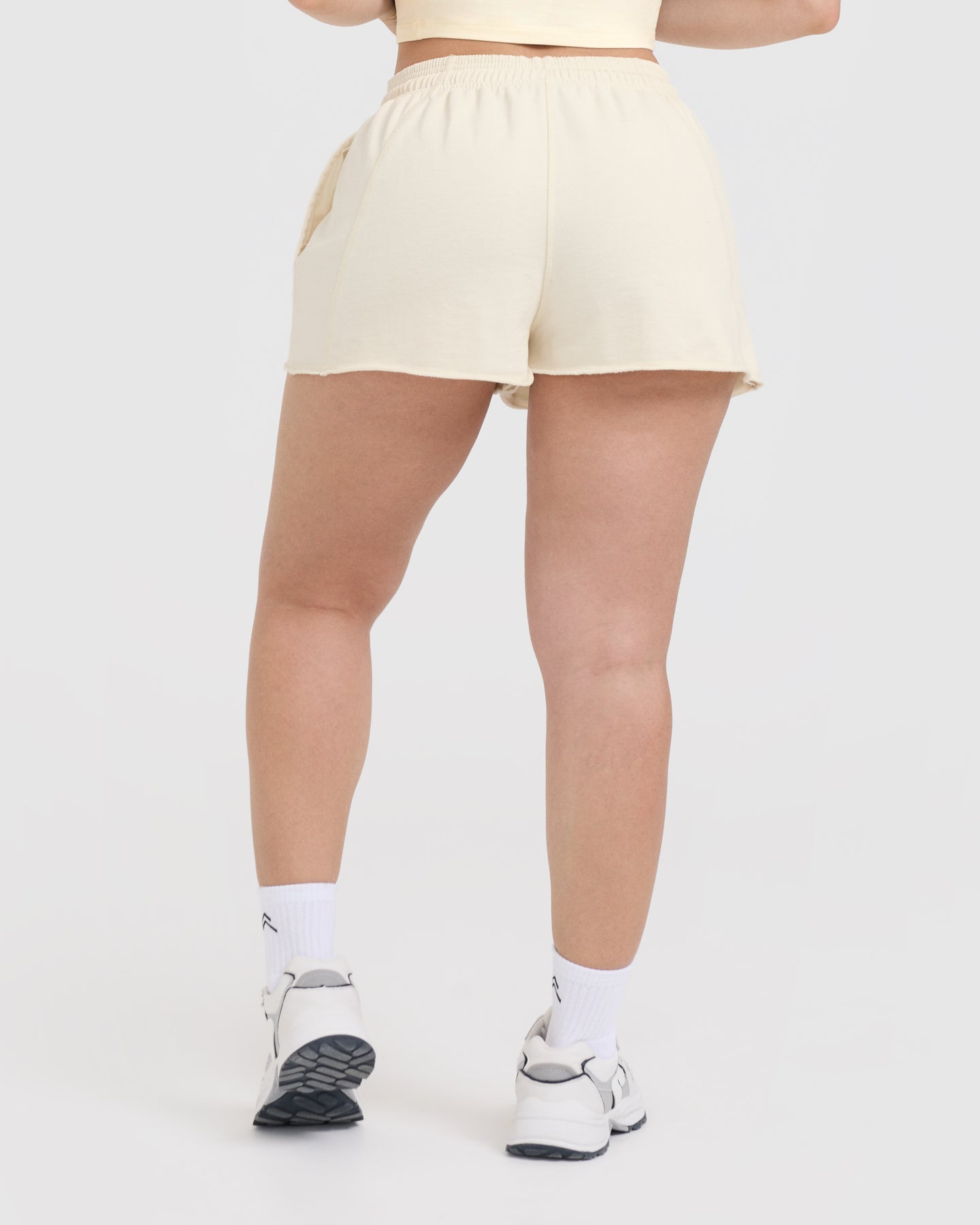 Raw Lounge Oversized Shorts for Women - Comfortable Loose Fit Casual Shorts in Off White | Perfect for Summer, Yoga, and Relaxing at Home