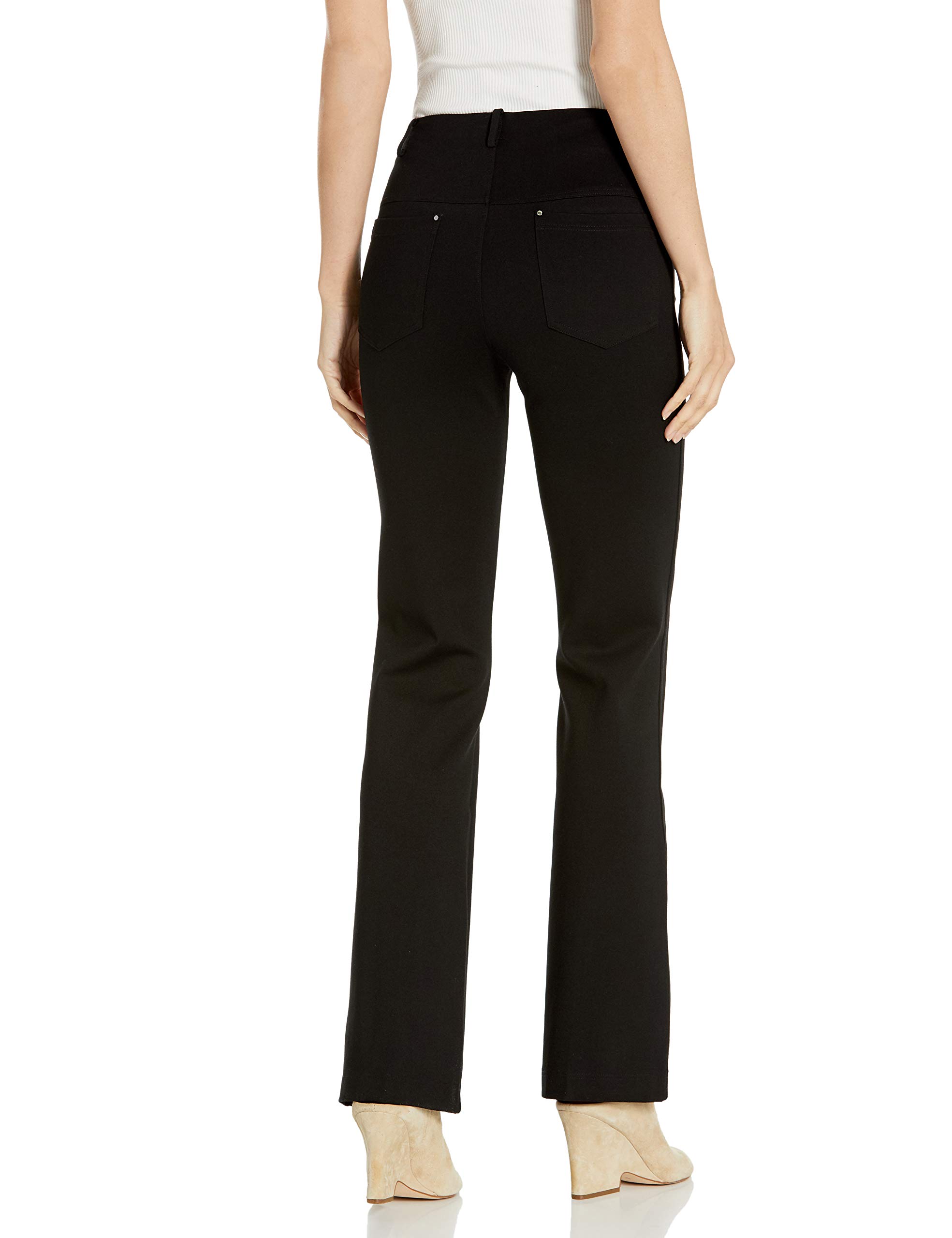 Lyssé Women's Misses Baby Bootcut Ponte Pants - Stretchy Comfort Fit for Work, Casual & Everyday Wear