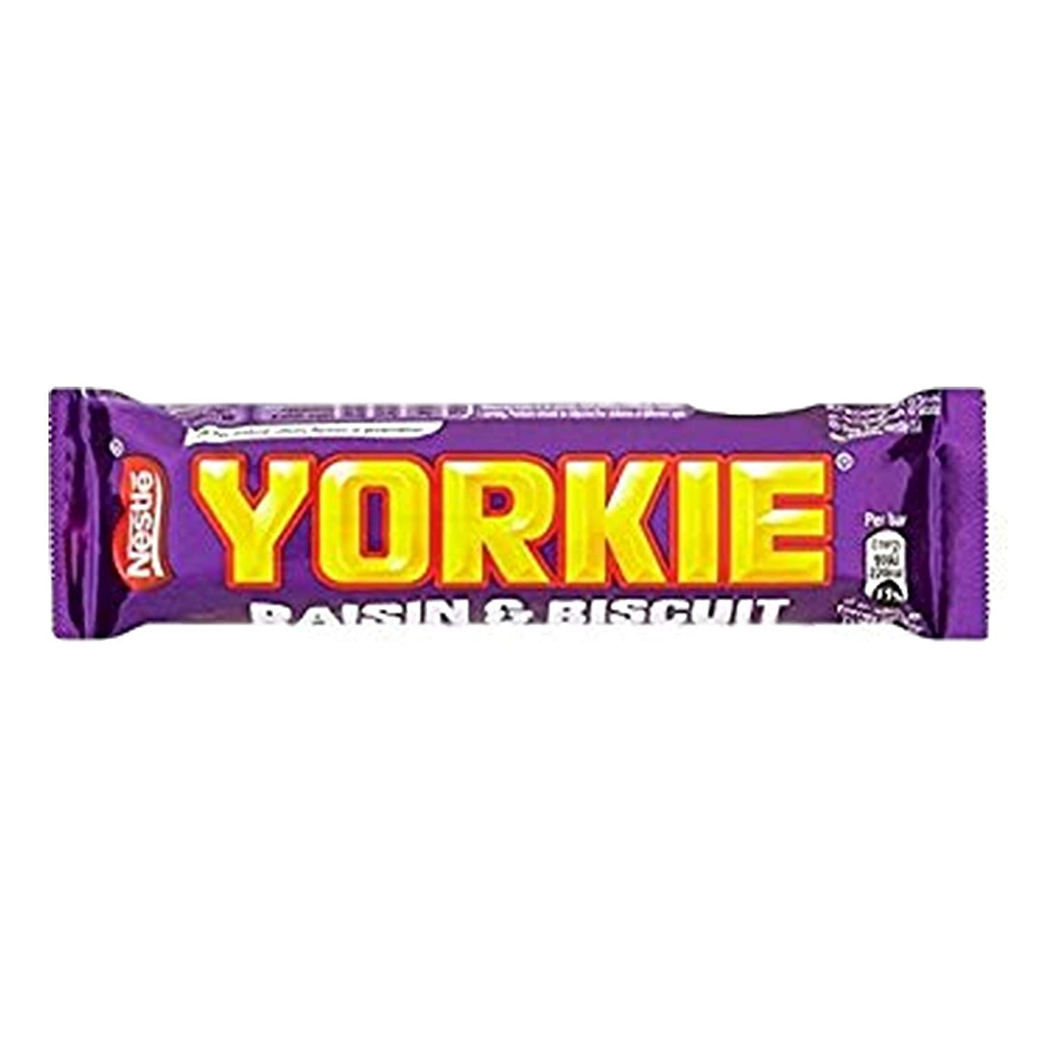 Yorkie Biscuit & Raisins Chocolate Candy Bars 7-Pack (44g Each) - Delicious Snack for Office, Travel & Movie Nights