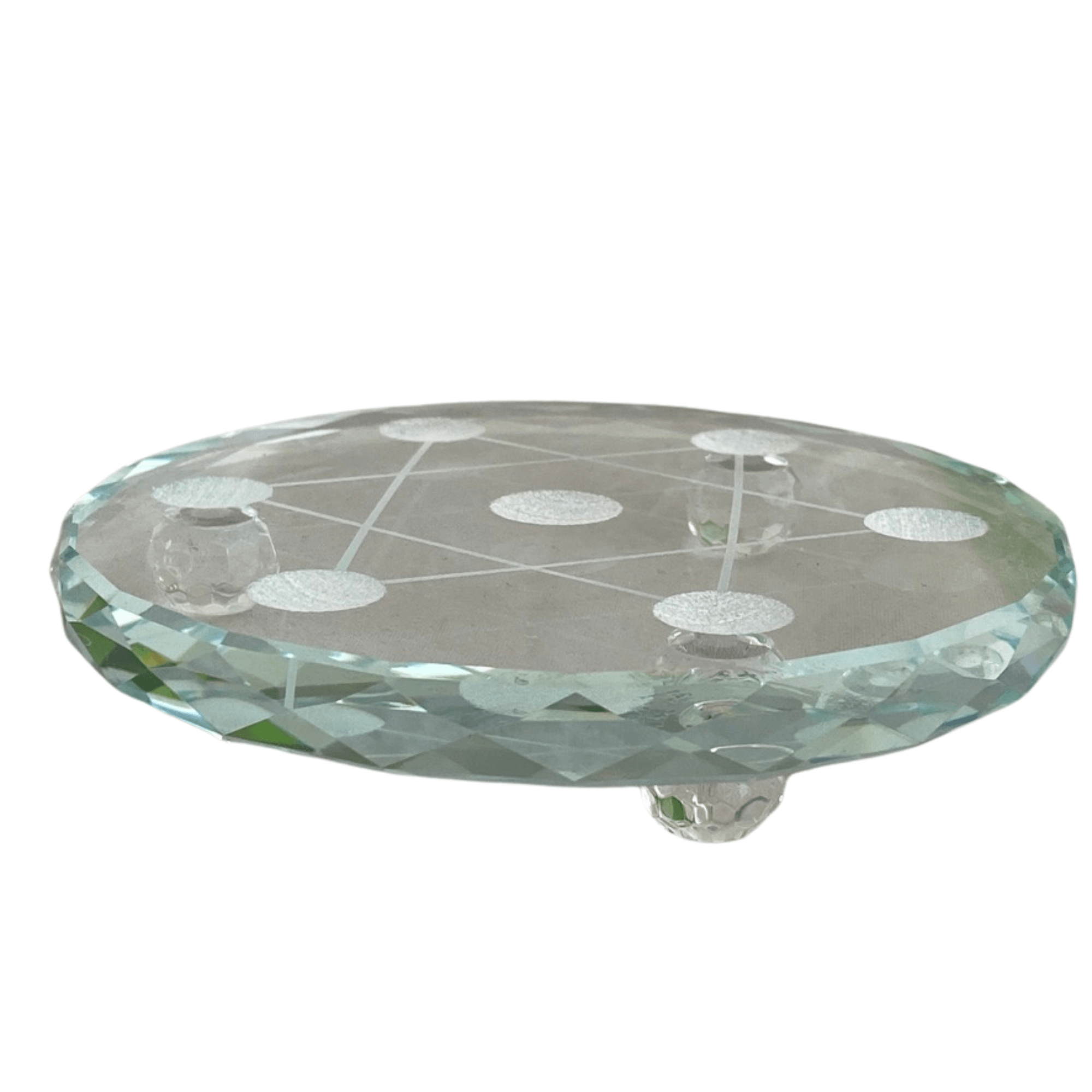 Premium Small Glass Grid Plate for Serving Appetizers, Desserts & Charcuterie - Perfect for Parties, Weddings & Home Decor