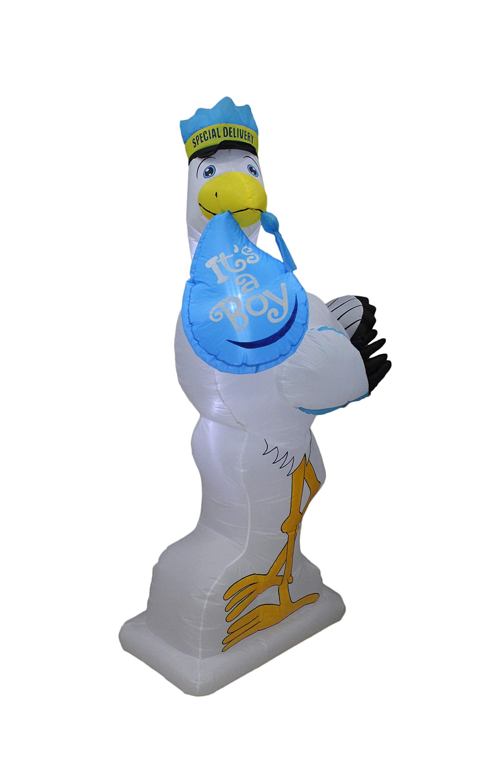 Baby Shower Decorations Bundle - 6ft Tall Inflatable Pink Stork (It's a Girl) & Blue Stork (It's a Boy) with LED Lights | Gender Reveal Party Decor, Nursery Room Decoration, Newborn Celebration