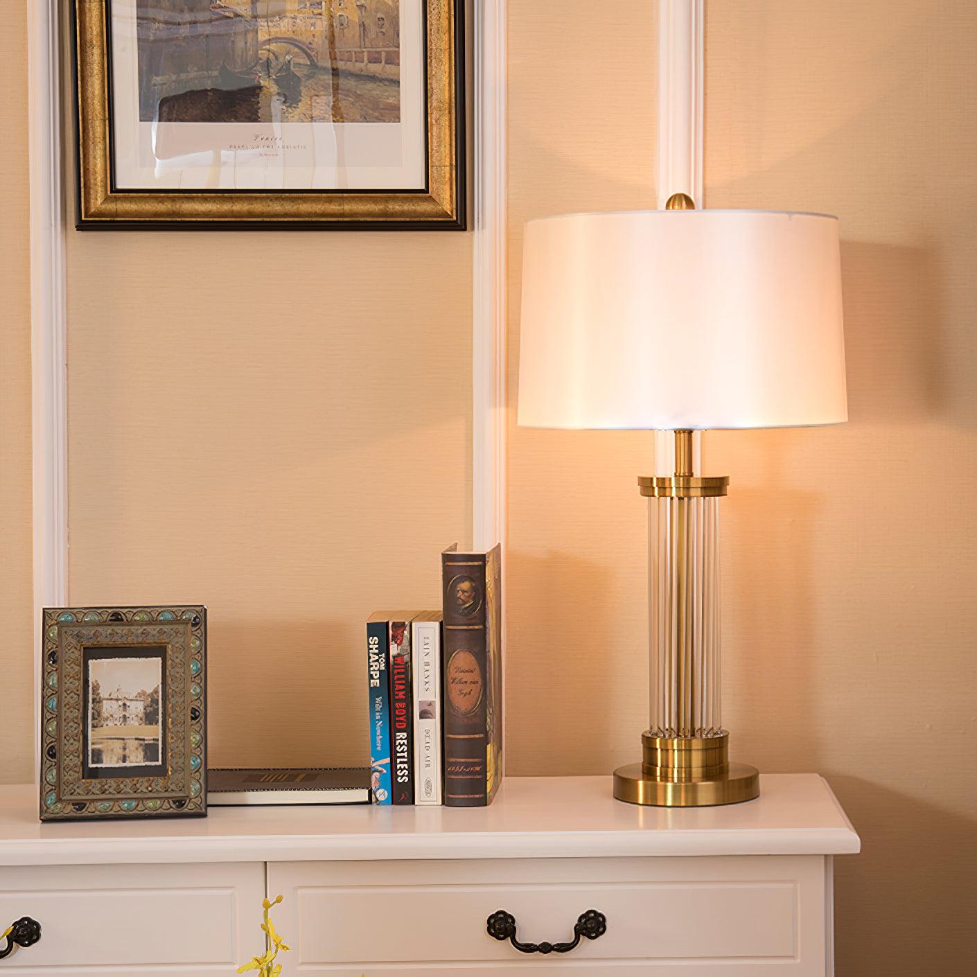 Edda Table Lamp - Modern LED Nightstand Lamp with USB Port, Touch Control & Adjustable Brightness for Bedroom, Living Room, and Office
