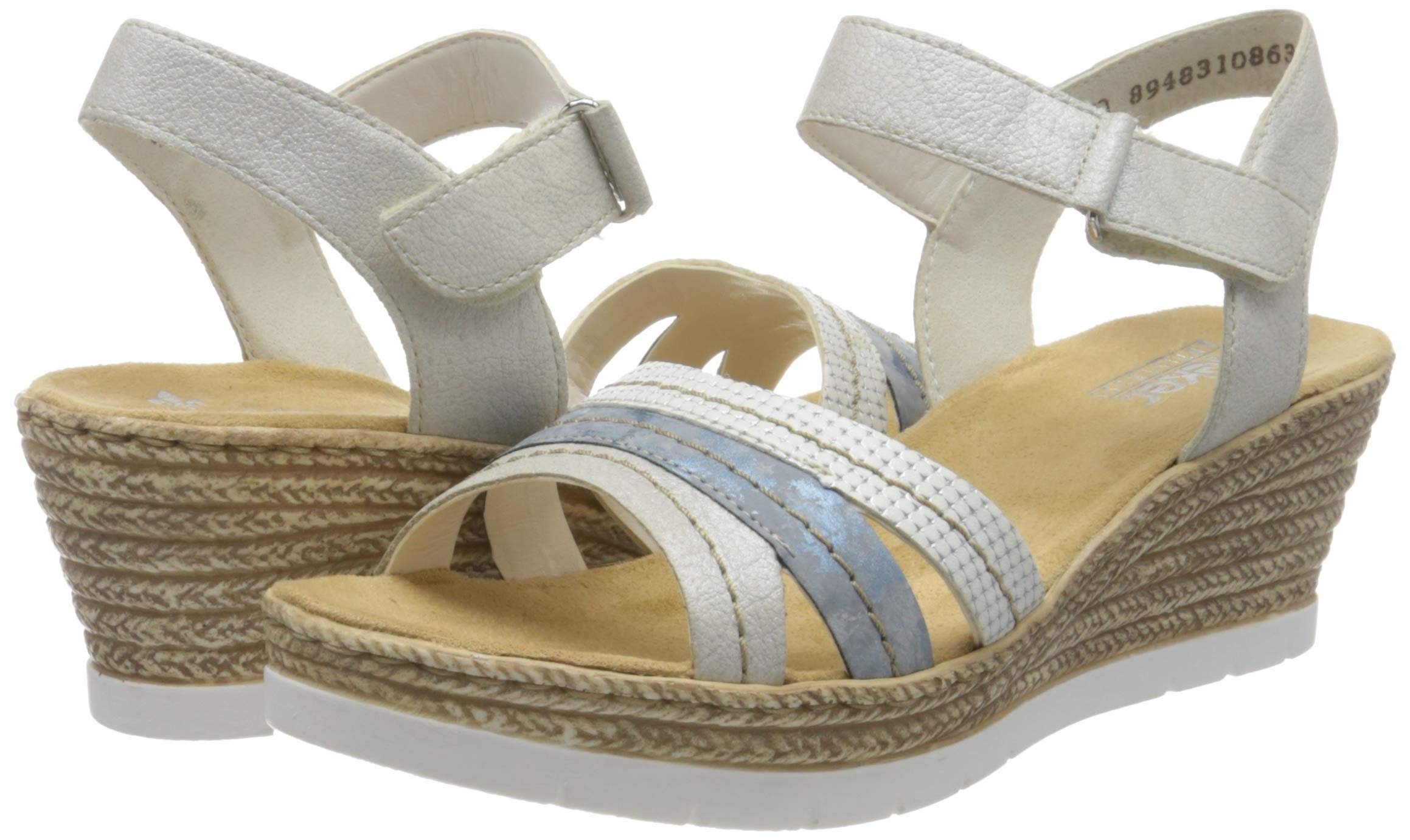 Rieker Women's Comfortable Closed Toe Sandals with Arch Support - Perfect for Walking, Travel & Summer Outfits