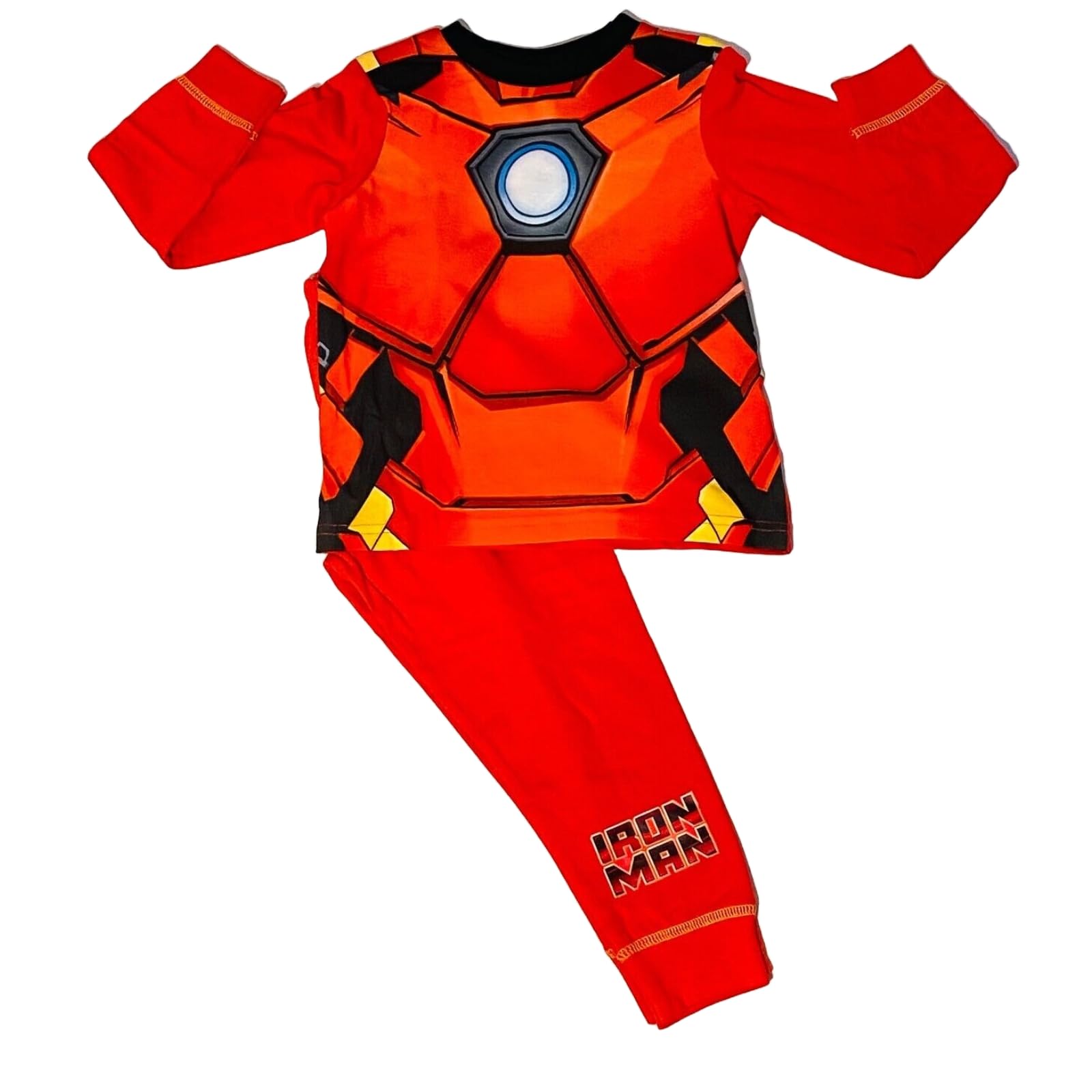 Marvel Iron Man Kids Pajama Set - Soft Cotton 2-Piece PJs for Boys Ages 2-8 Years | Superhero Sleepwear for Bedtime & Movie Nights