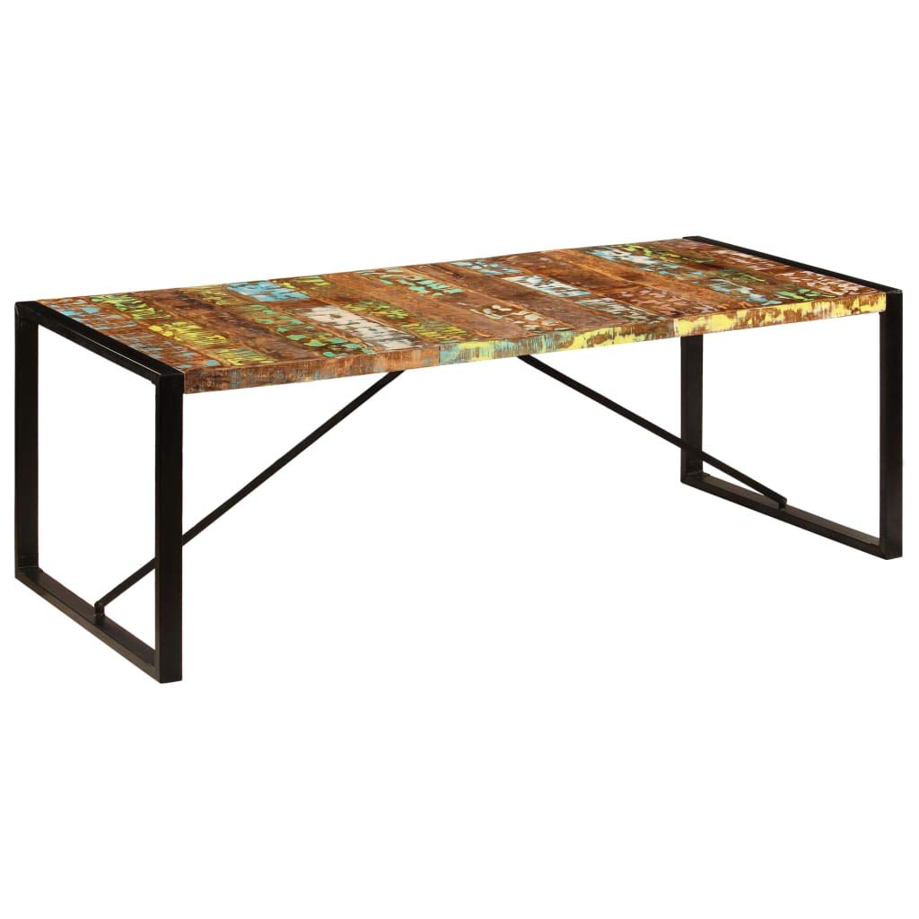 Premium FAMIROSA Dining Table Set with Benches - Sturdy Metal Frame for Kitchen, Dining Room & Living Room - Perfect for Family Gatherings, Dinner Parties & Small Space Dining