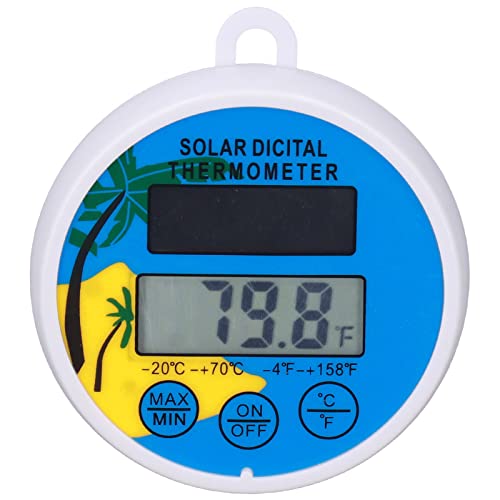 Solar Powered Floating Thermometer with Min/Max Memory - Accurate ℉/℃ Temperature Gauge for Spa, Pool, Hot Tub & Aquarium - Perfect for Water Monitoring & Home Relaxation