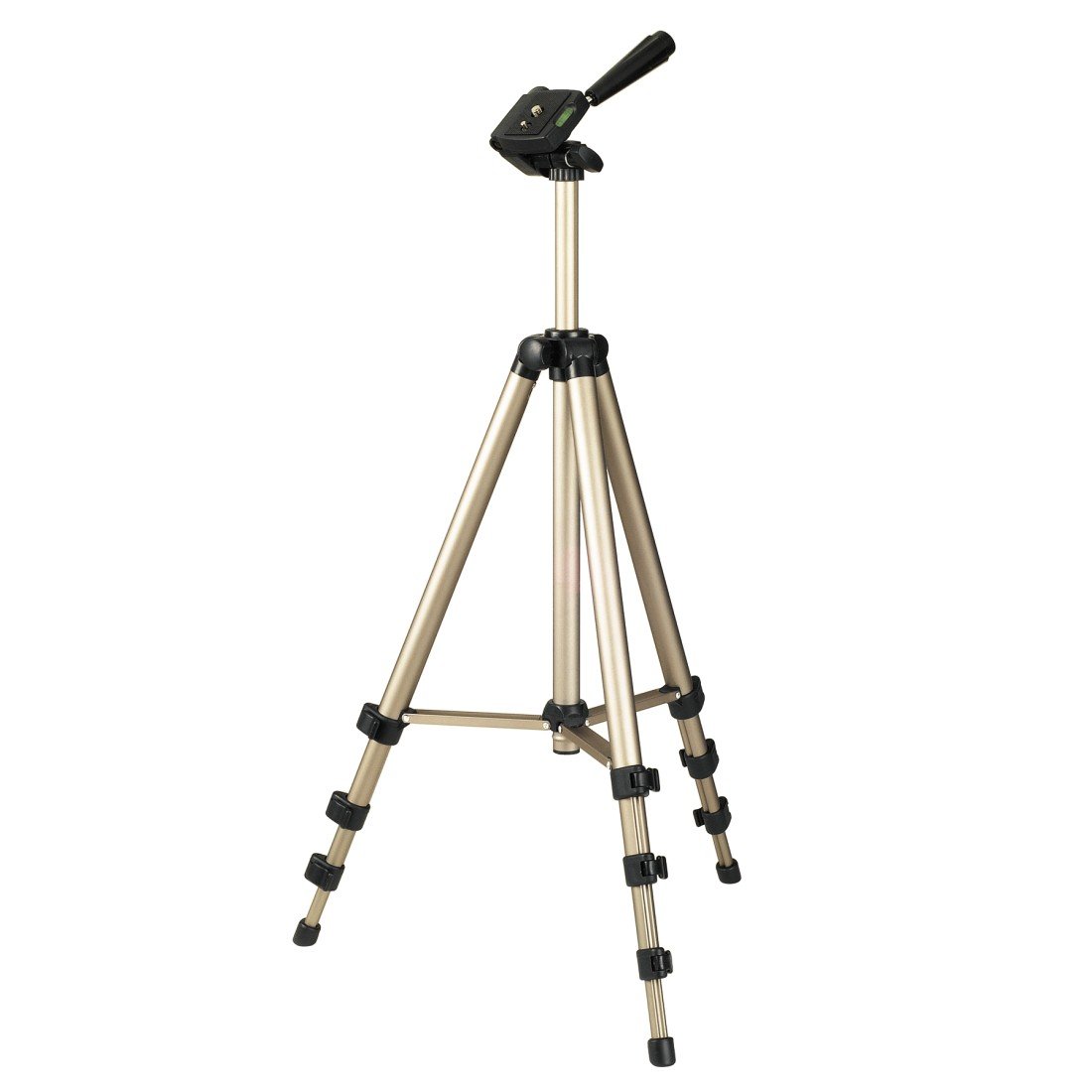 Hama Star 700 EF Camera Tripod - Lightweight Aluminum 3-Way Pan Head Tripod (42.5-125cm Adjustable Height) with Carrying Case - Compatible with DSLR & Mirrorless Cameras - Perfect for Travel Photography, Vlogging & Outdoor Shooting (Champagne Color)