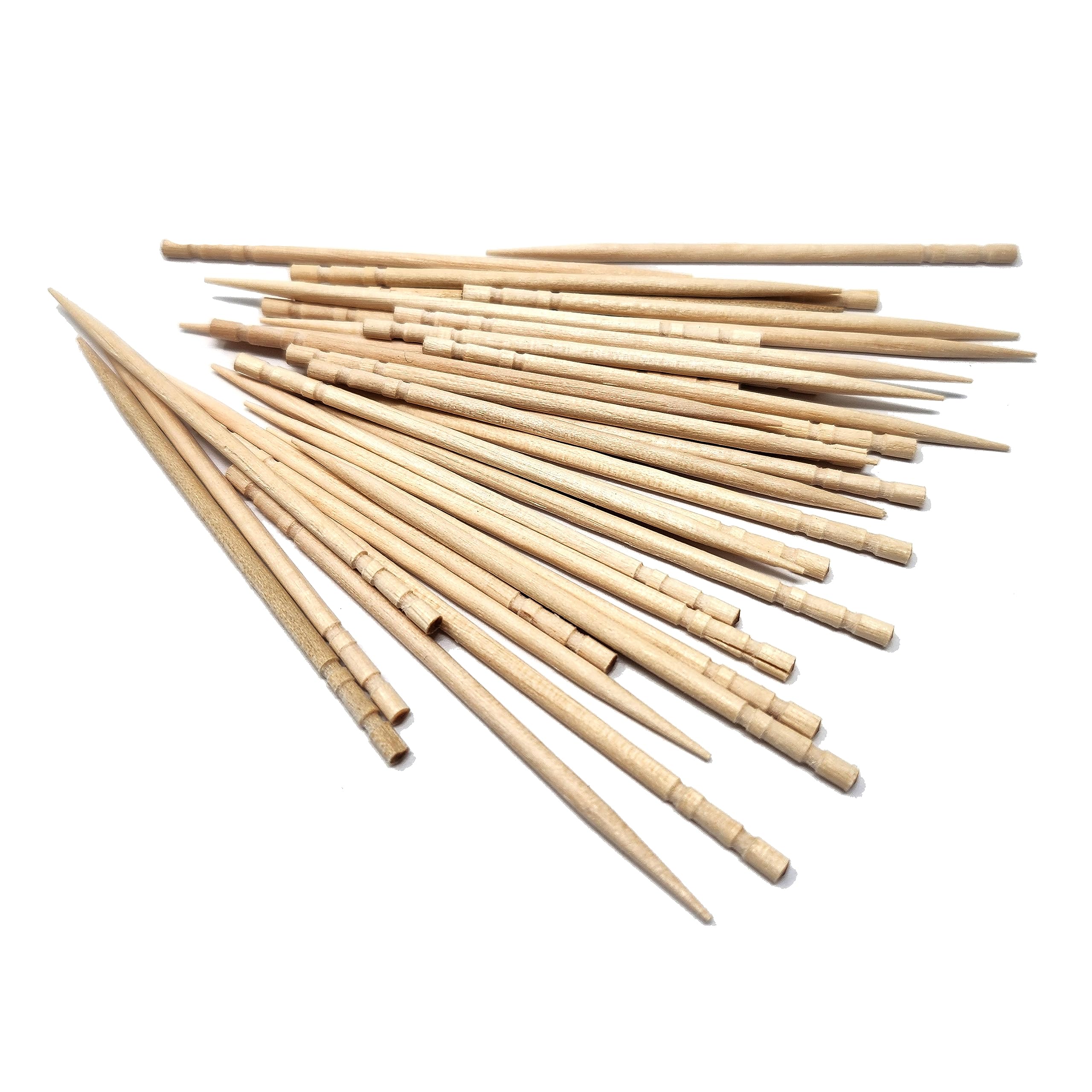 Premium Natural Birch Wood Toothpicks with Ornate Handle - 2000 Count Bulk Pack | Disposable Hygienic Toothpicks for Restaurants, Parties, and Home Use
