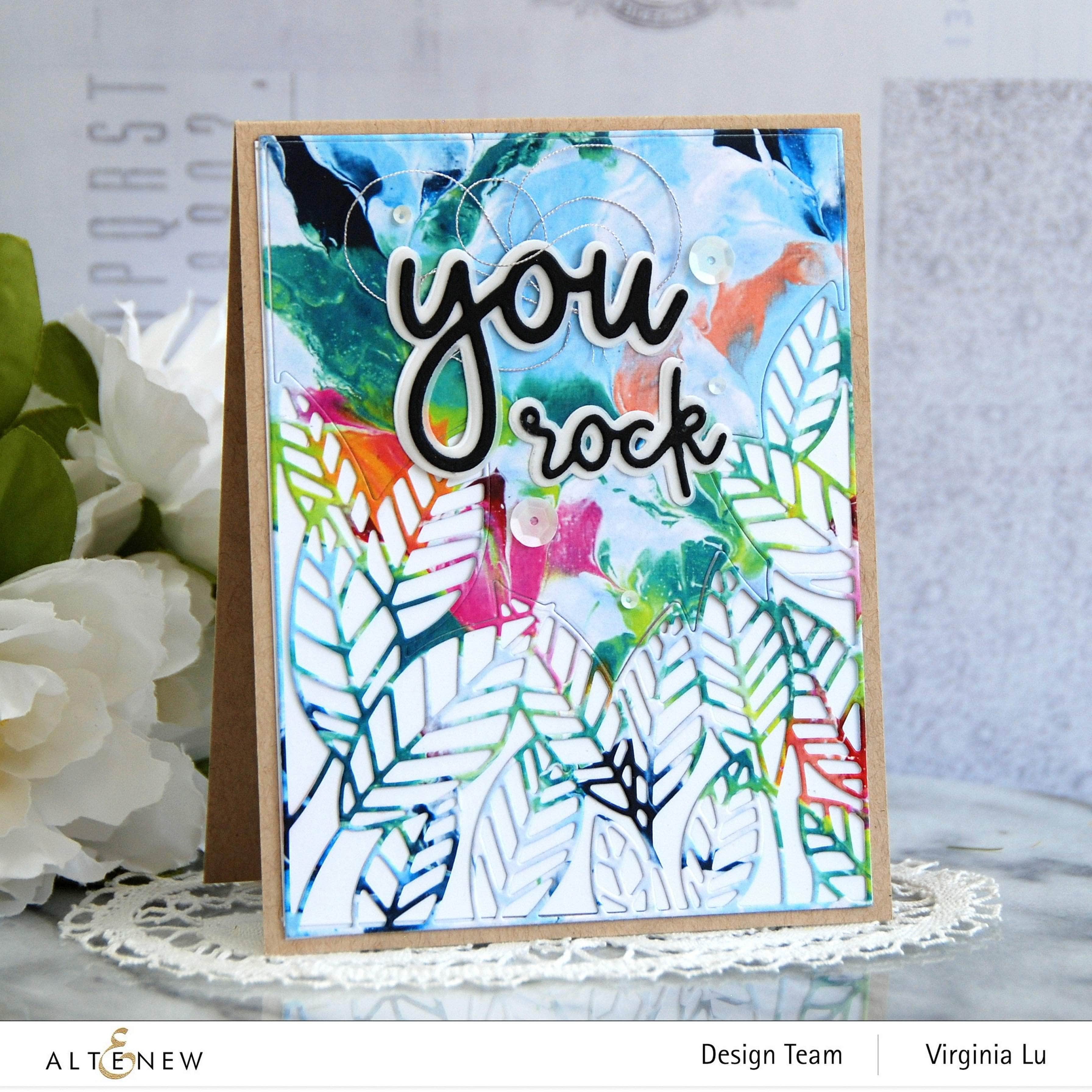Peeking Leaves Cover Die - Scrapbooking Embellishments for DIY Cards, Journals, and Home Decor
