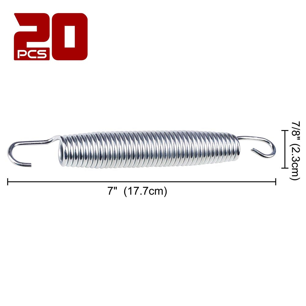 Heavy Duty Galvanized Trampoline Springs - Replacement Parts for Outdoor Trampolines - Perfect for Backyard, Park, and Gym Use