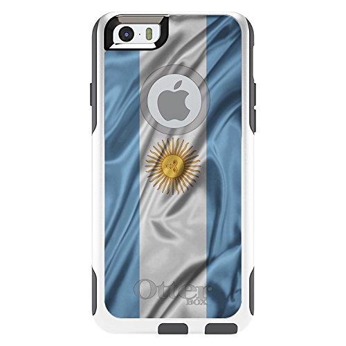 DistinctInk iPhone 6 / 6S Case (4.7 Inch) - Durable Protective Cover with Argentina Flag Design - White & Grey Slim Shockproof Phone Case - Perfect for Travel, Sports & Everyday Use